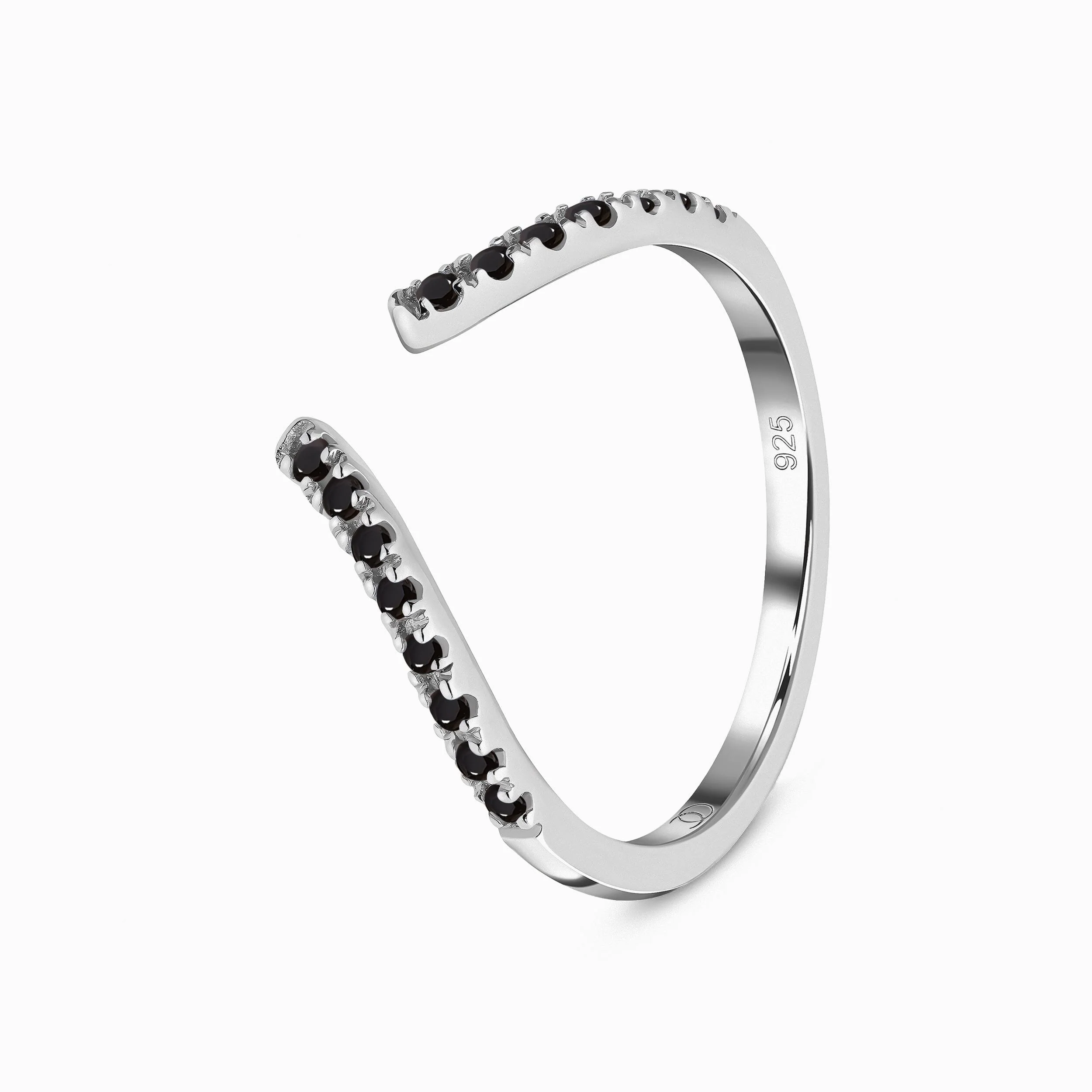 Adjustable Black Spinel Ring - Infinite - Image 8