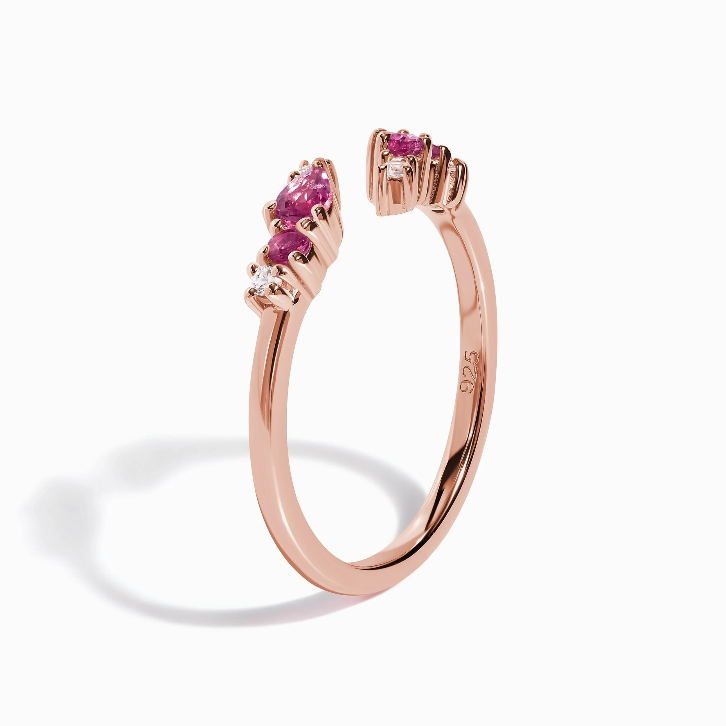Adjustable Pink Tourmaline Ring Flourish - October Birthstone - Image 16