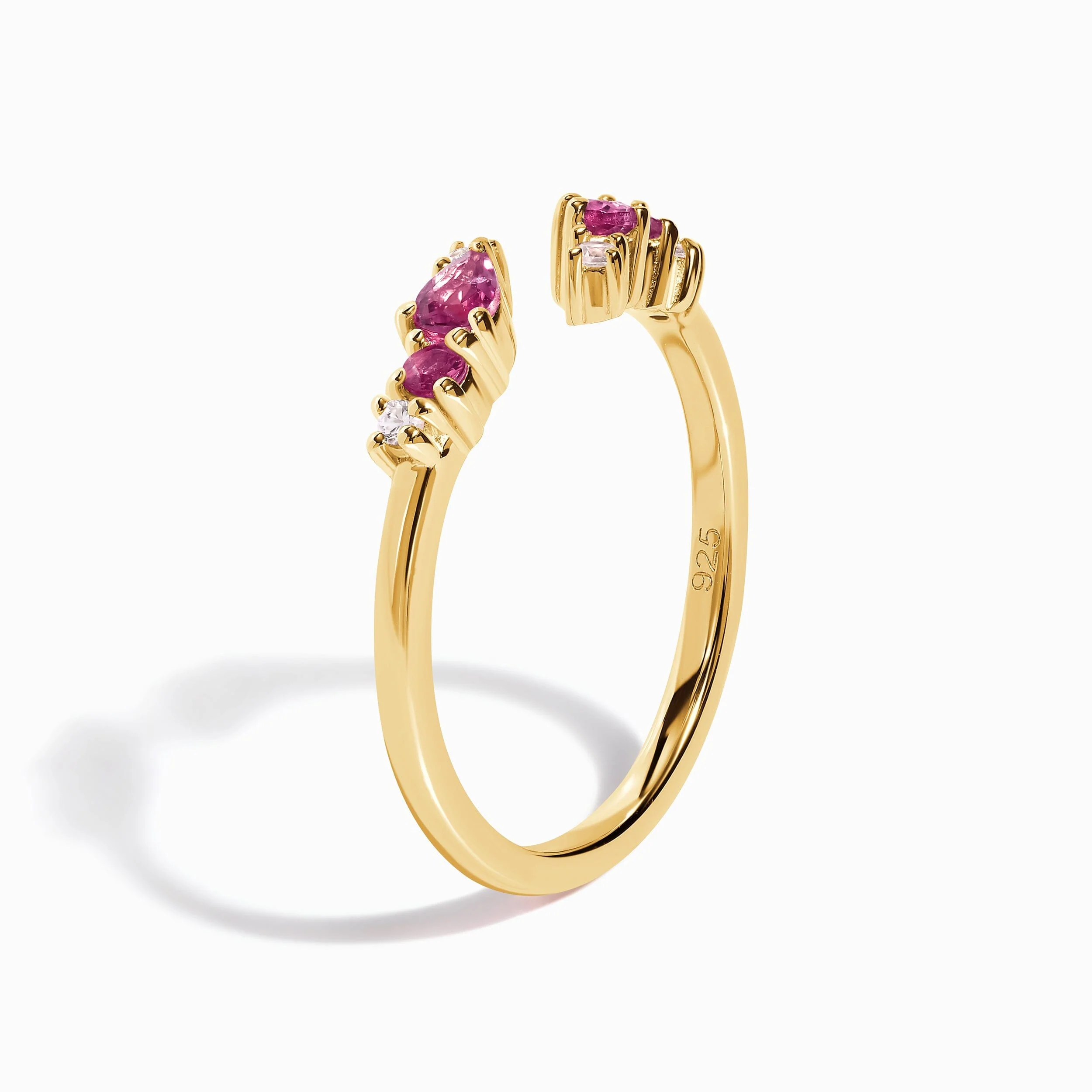 Adjustable Pink Tourmaline Ring Flourish - October Birthstone - Image 20