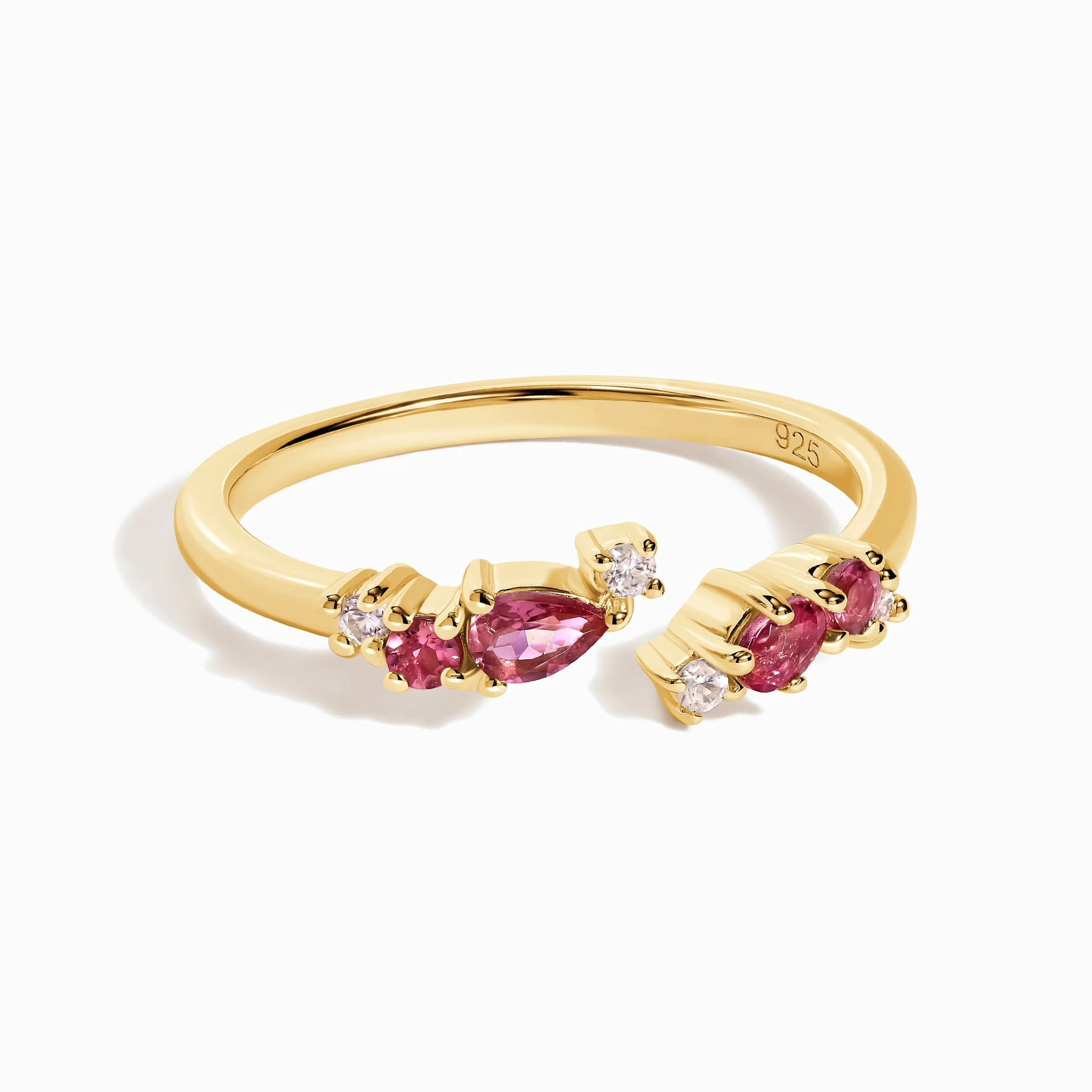 Adjustable Pink Tourmaline Ring Flourish - October Birthstone - Image 7