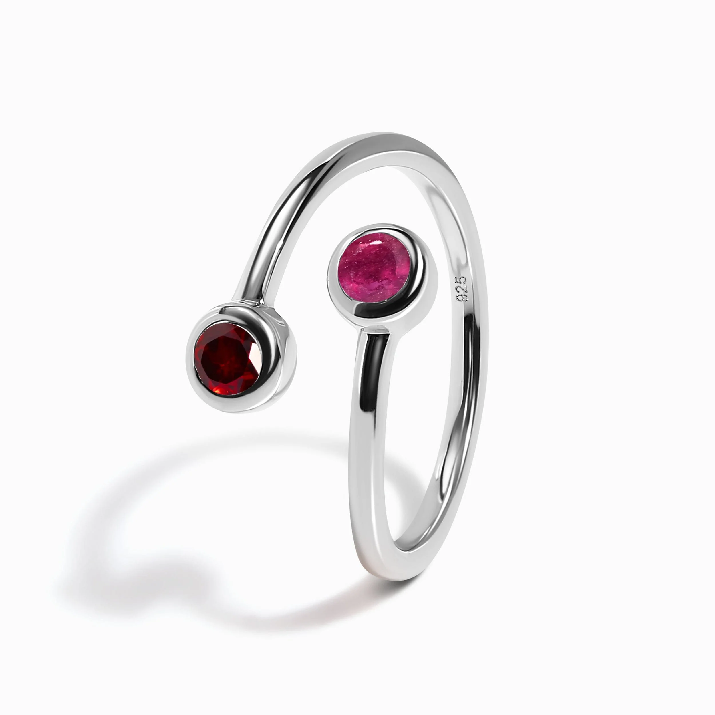 Adjustable Ruby Garnet Ring - Evolve - Image 10