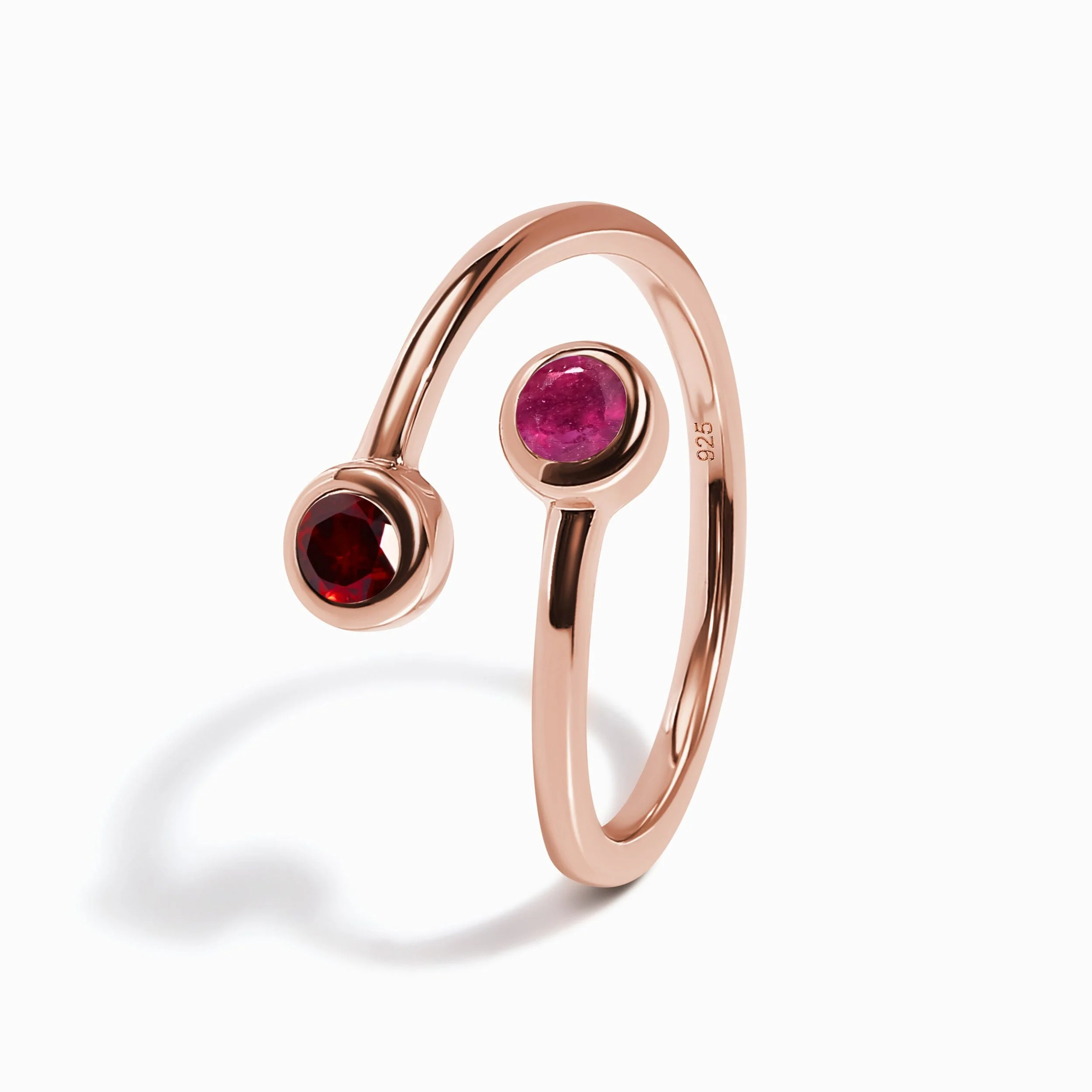 Adjustable Ruby Garnet Ring - Evolve - Image 12