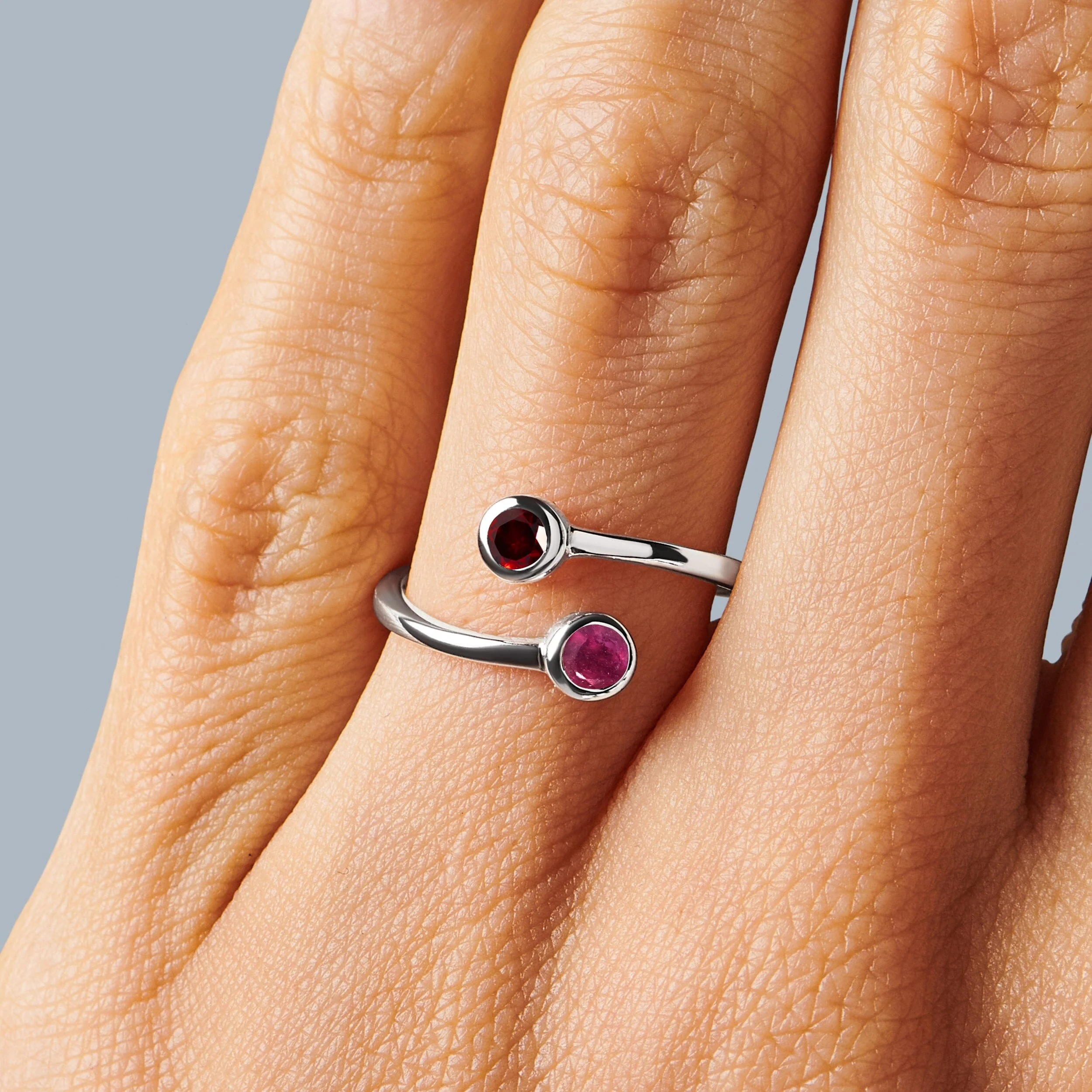 Adjustable Ruby Garnet Ring - Evolve - Image 2
