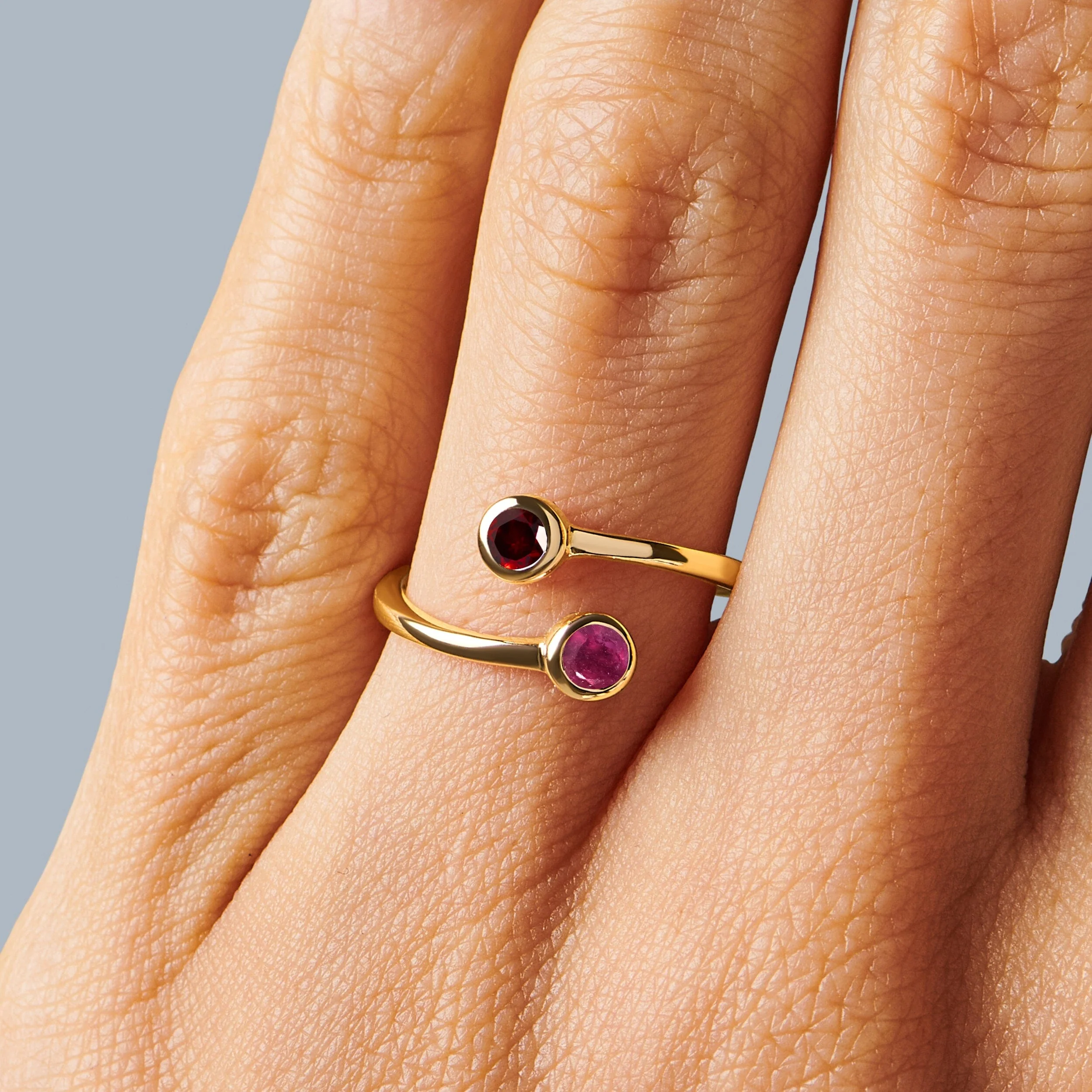 Adjustable Ruby Garnet Ring - Evolve - Image 6
