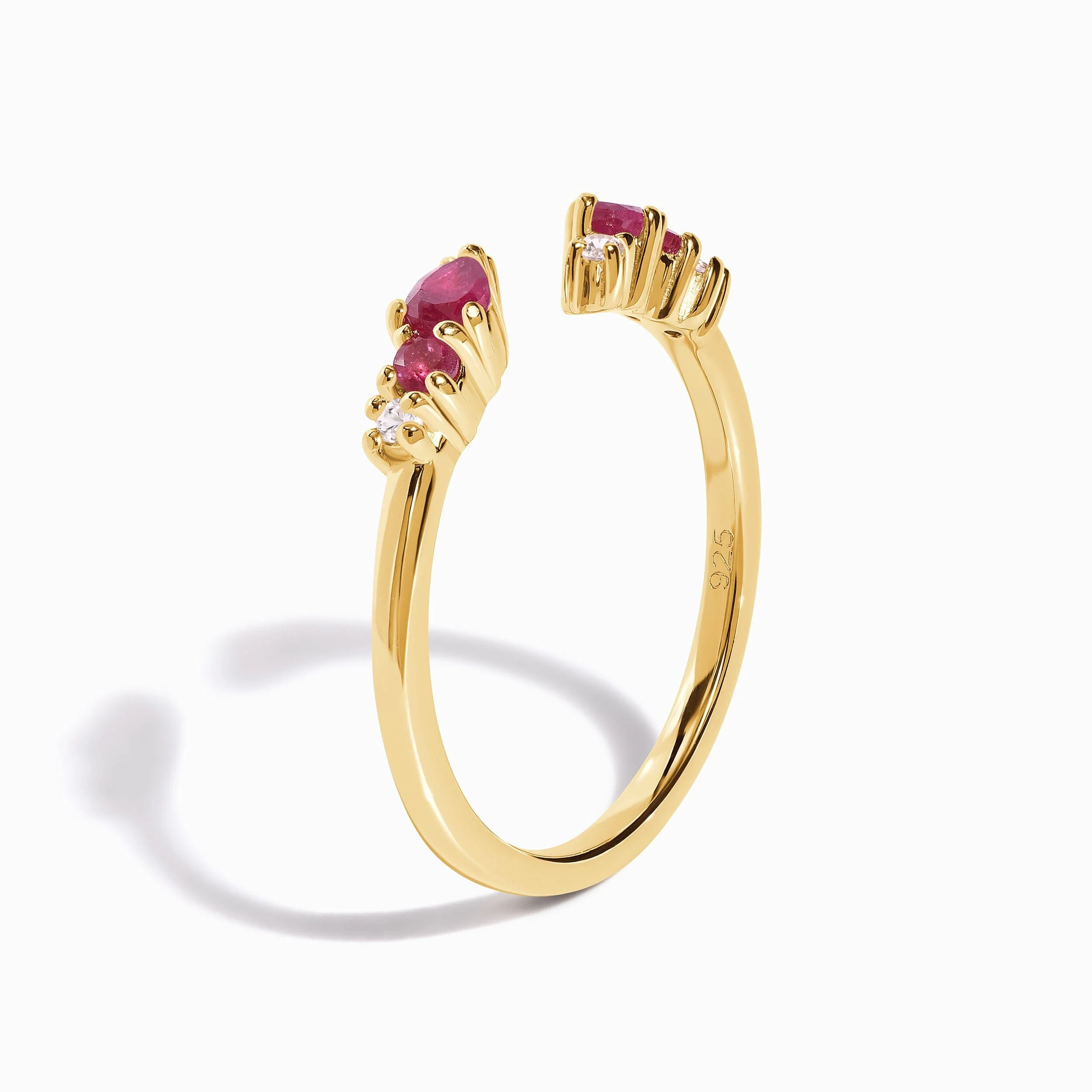 Adjustable Ruby Ring Flourish - July Birthstone - Image 20