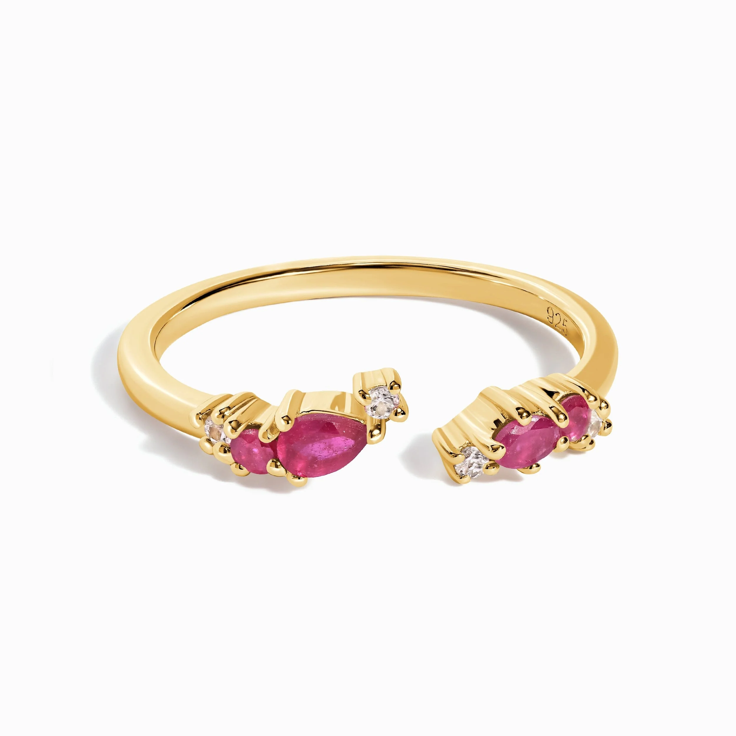 Adjustable Ruby Ring Flourish - July Birthstone - Image 7
