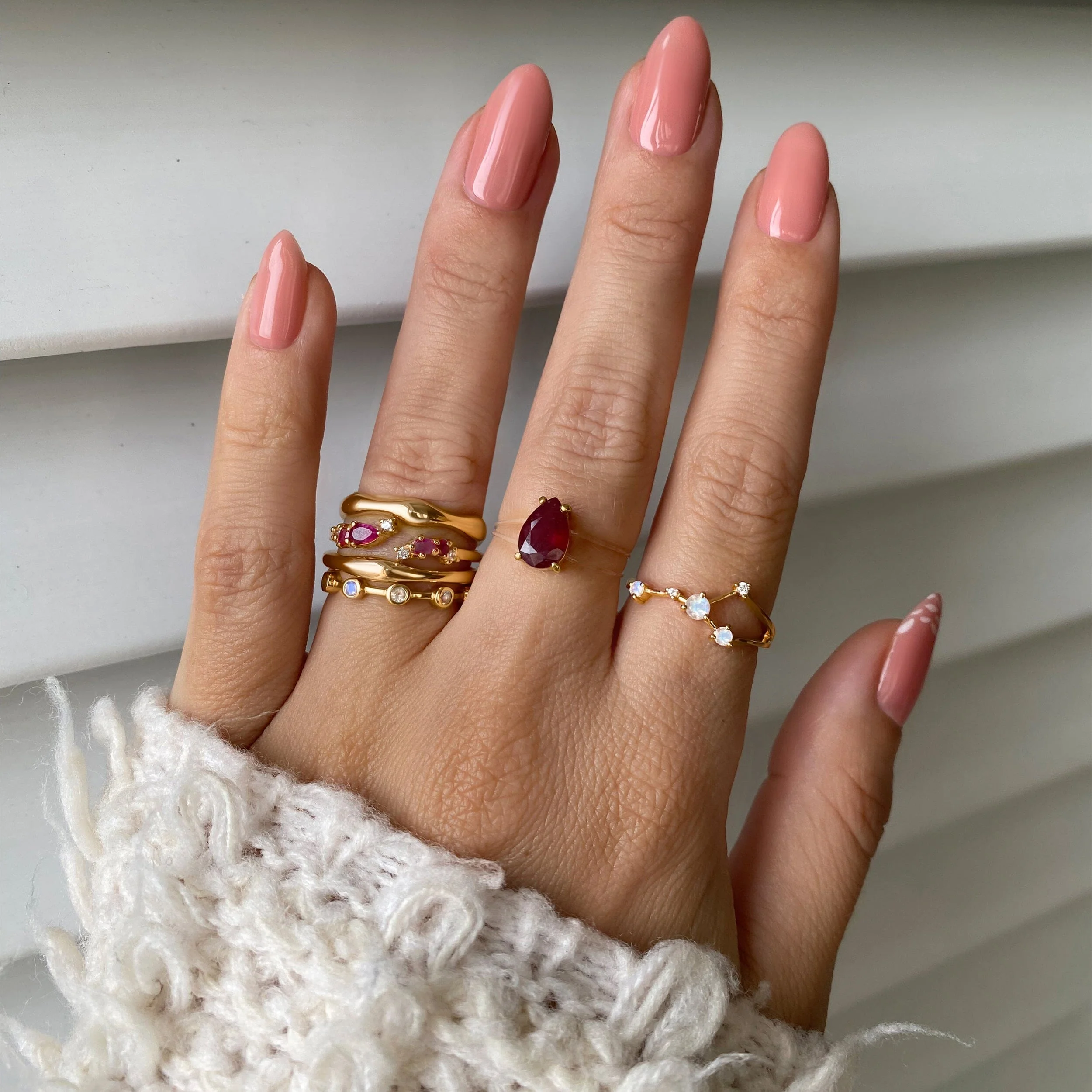 Adjustable Ruby Ring Flourish - July Birthstone - Image 9