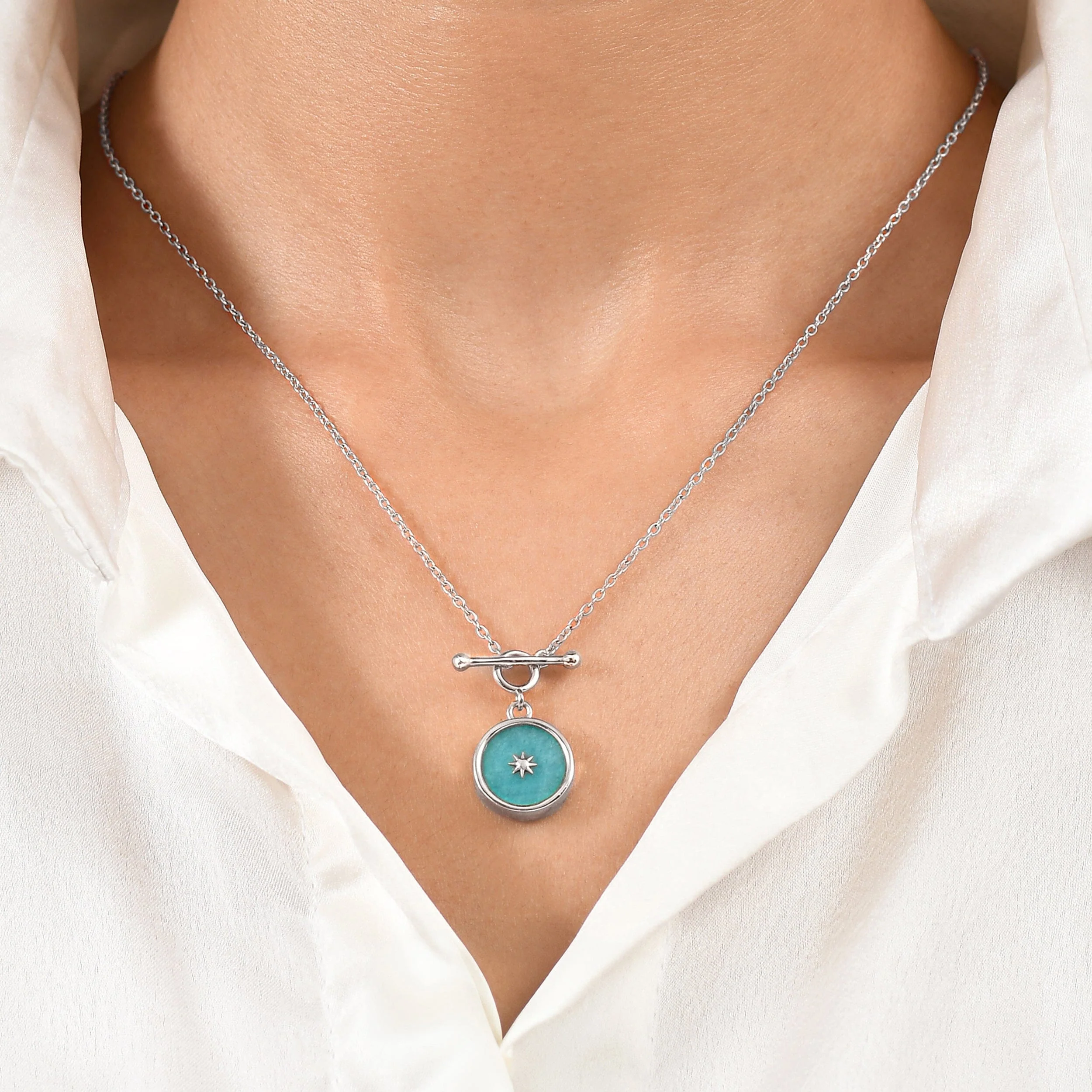 Amazonite T-Lock Necklace - Sol - Image 3
