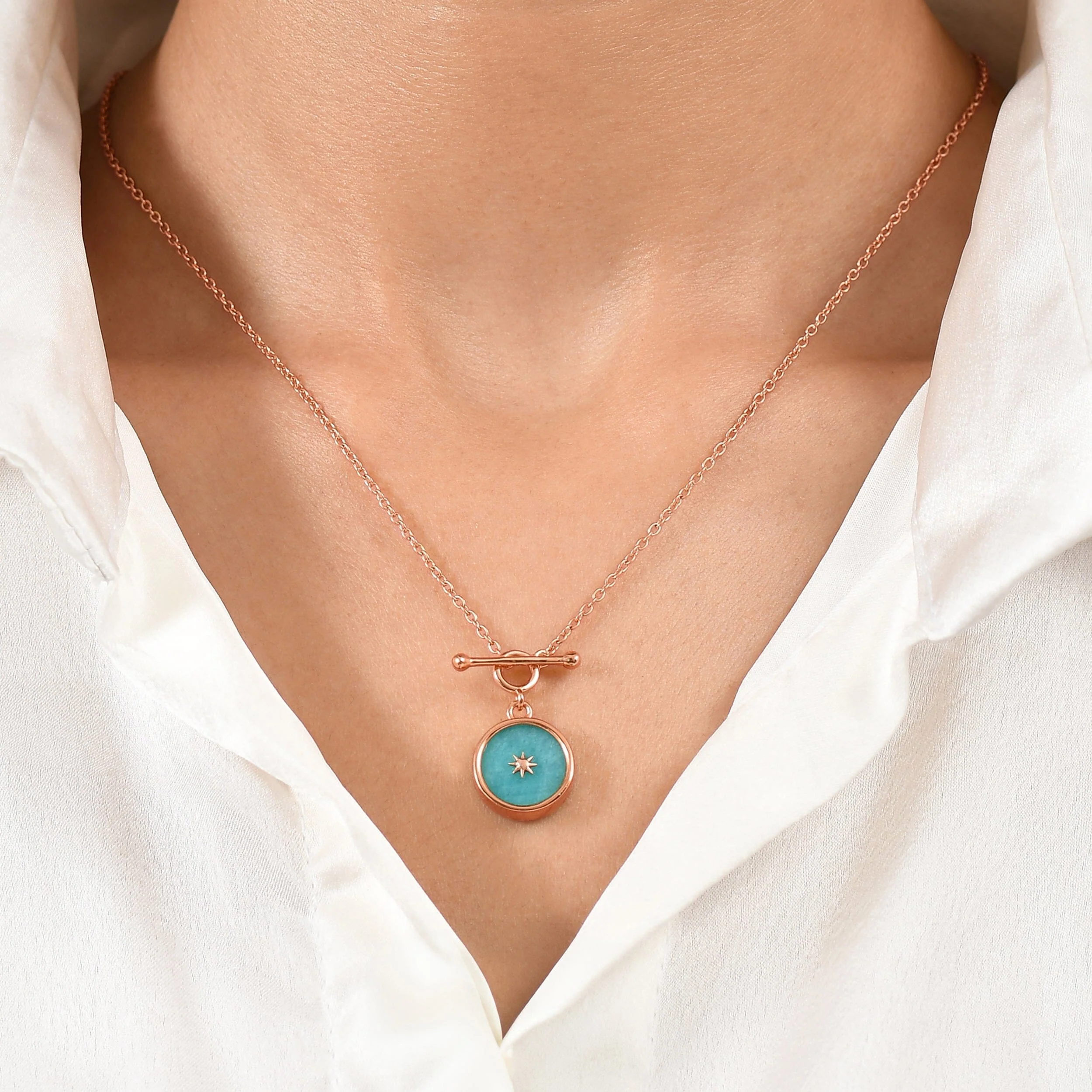 Amazonite T-Lock Necklace - Sol - Image 6