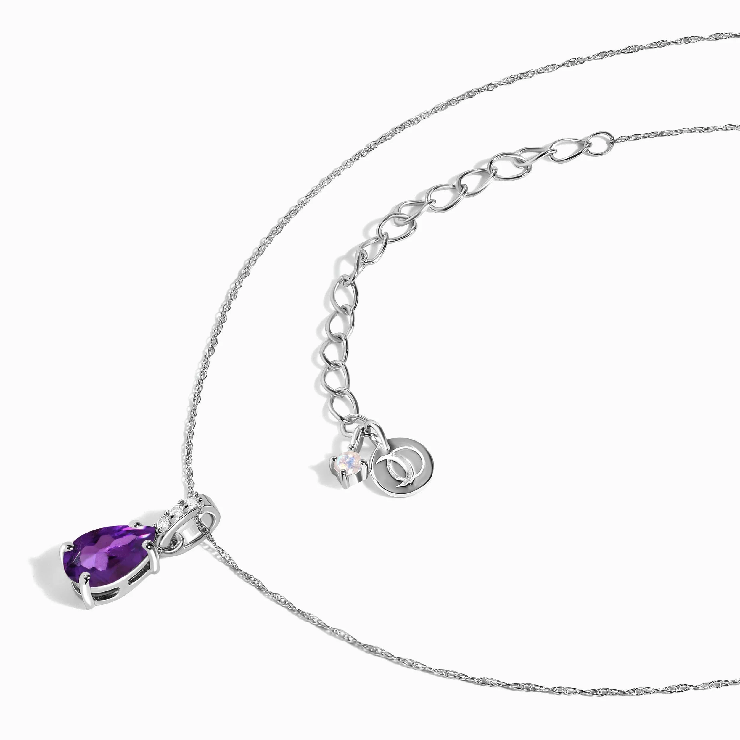 Amethyst Diamond Necklace Sway - February Birthstone - Image 9