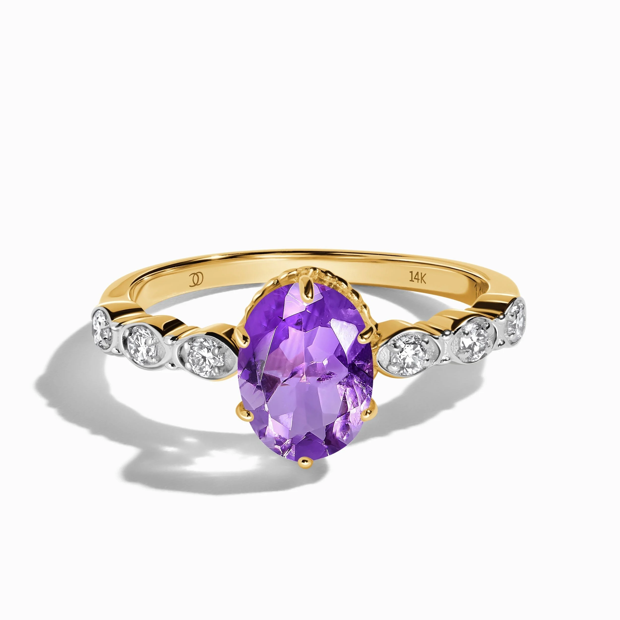 Amethyst Lab Diamond Ring - Mirth - Image 5