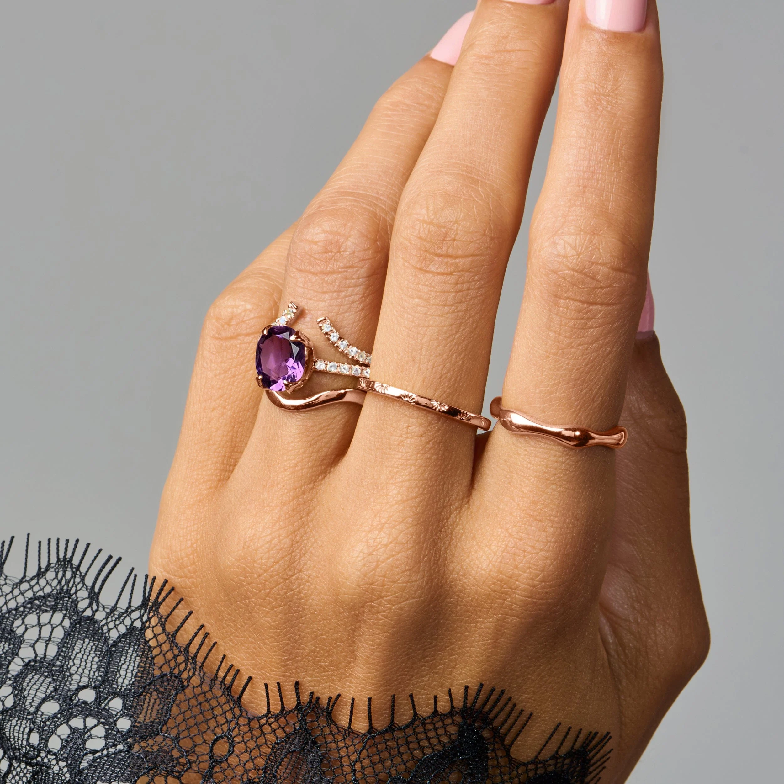 Amethyst Ring - Harlow - Image 6