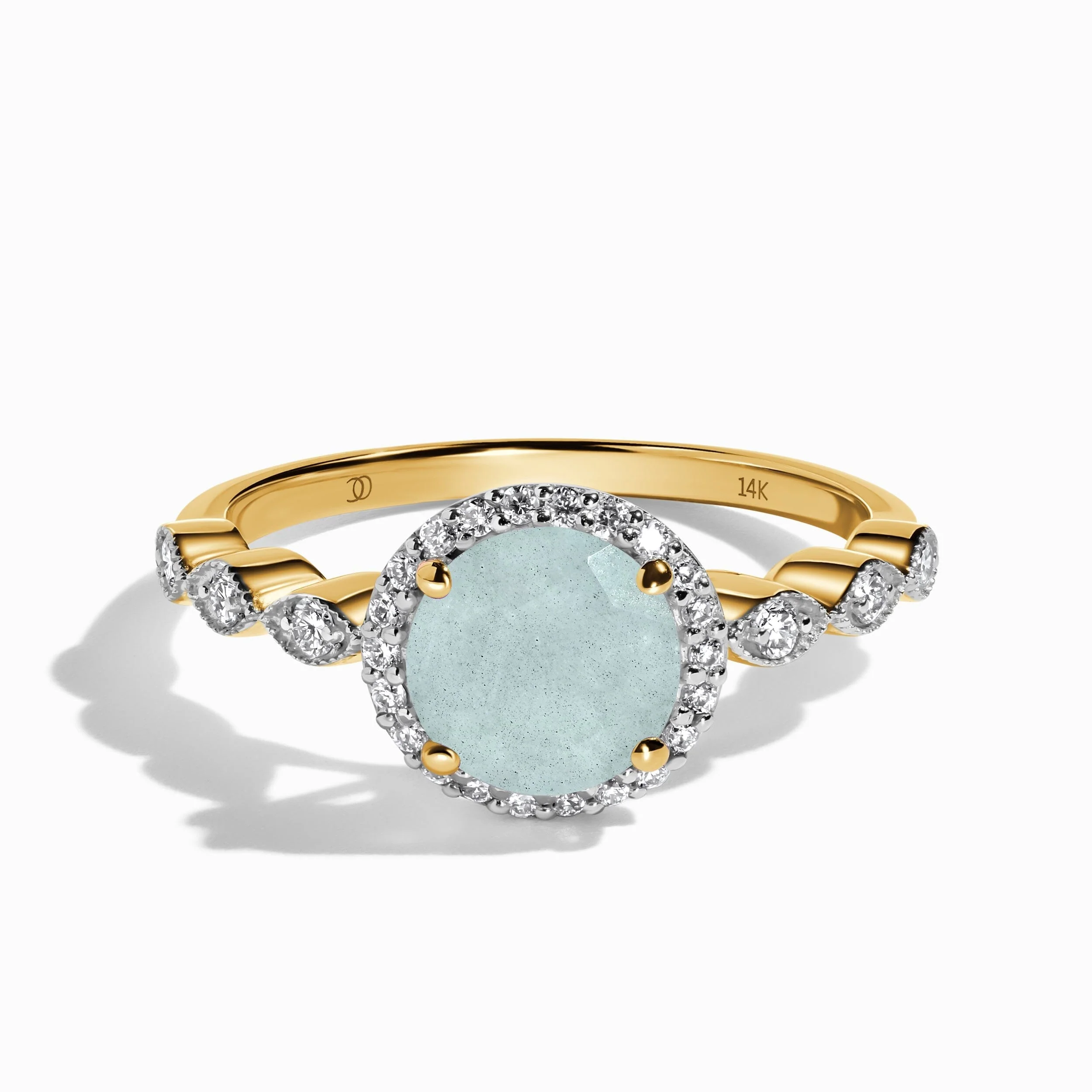 Aquamarine Lab Diamond Ring - Soulmate - Image 5