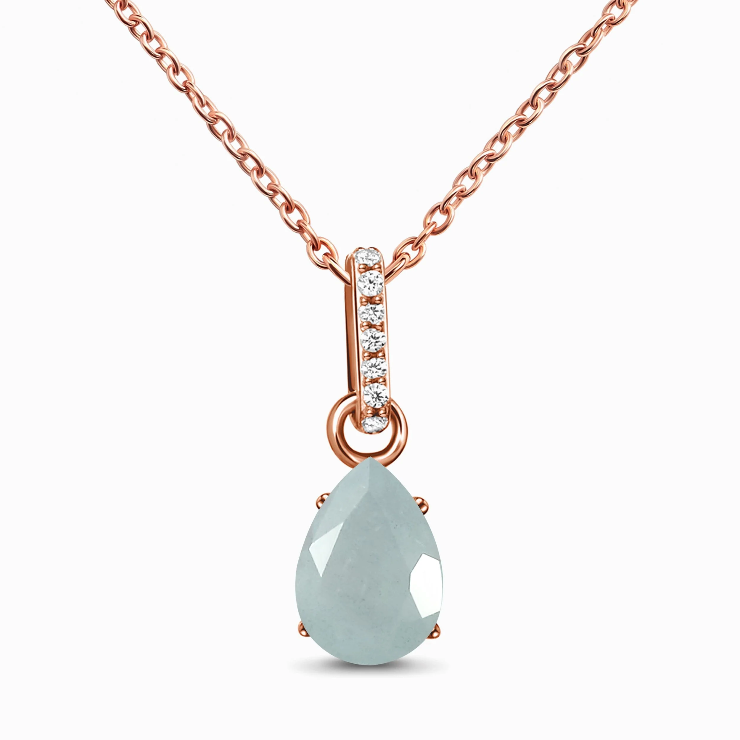 Aquamarine Necklace Sway - March Birthstone - Image 3