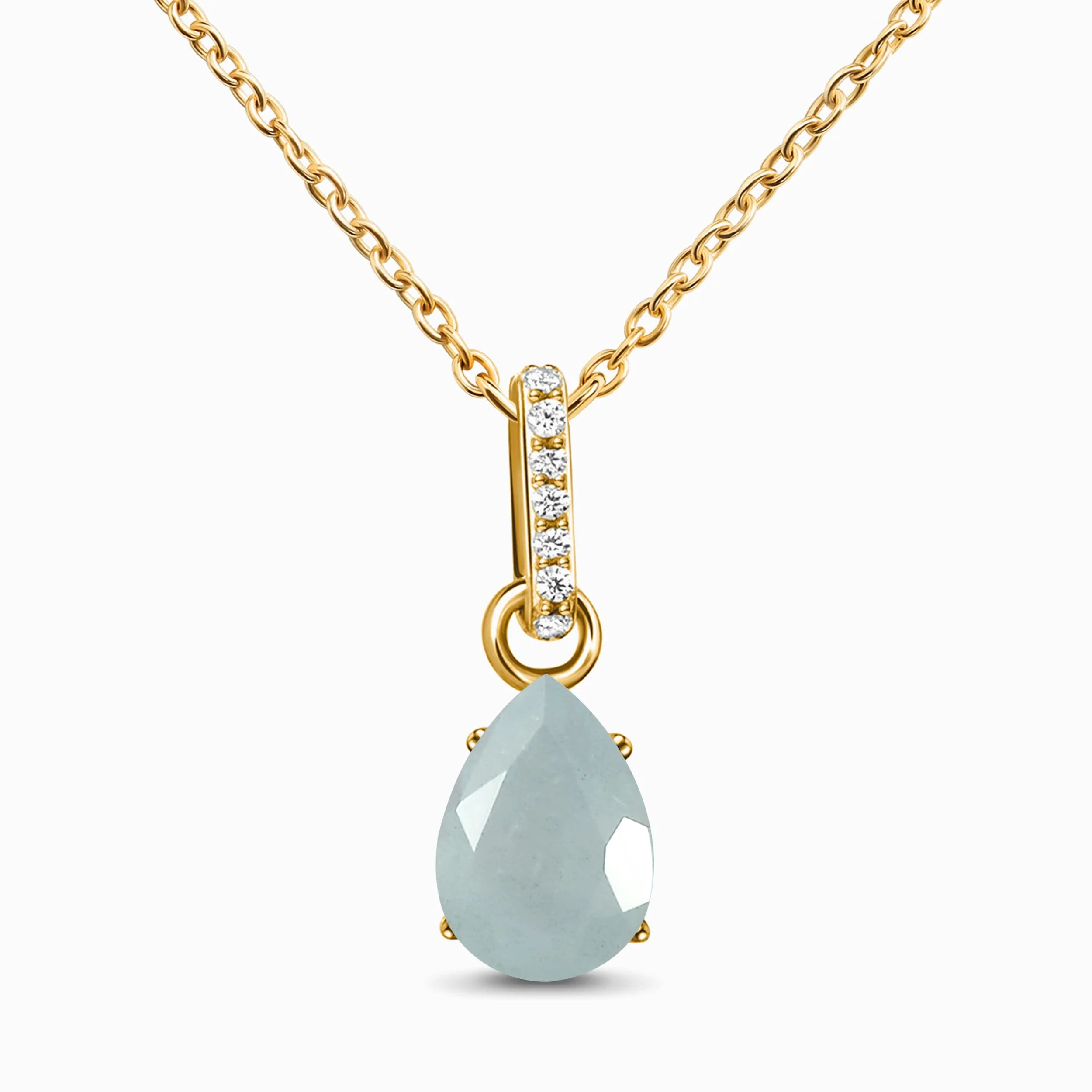 Aquamarine Necklace Sway - March Birthstone - Image 5