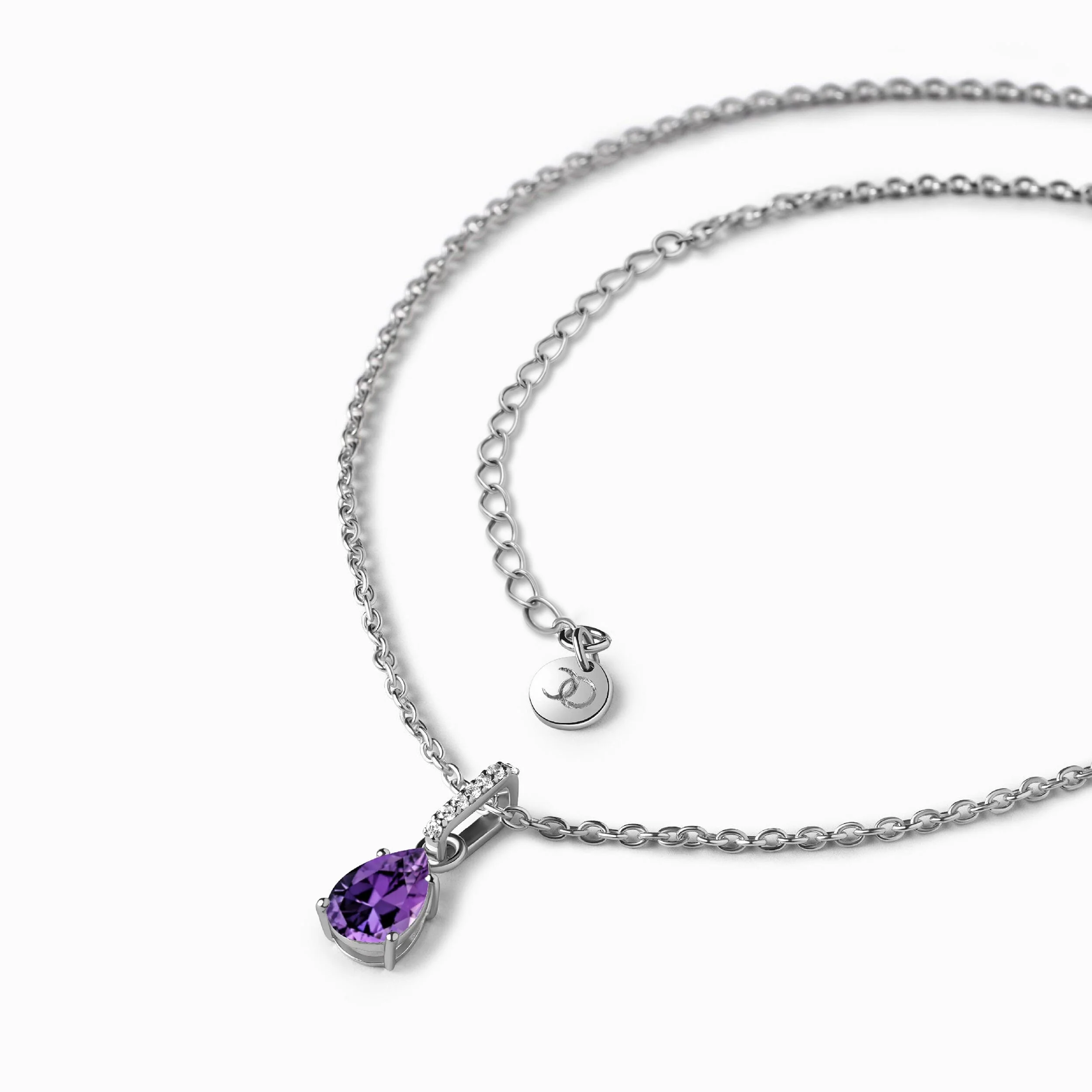 Aquarius Zodiac & February Birthstone Necklaces - Image 12