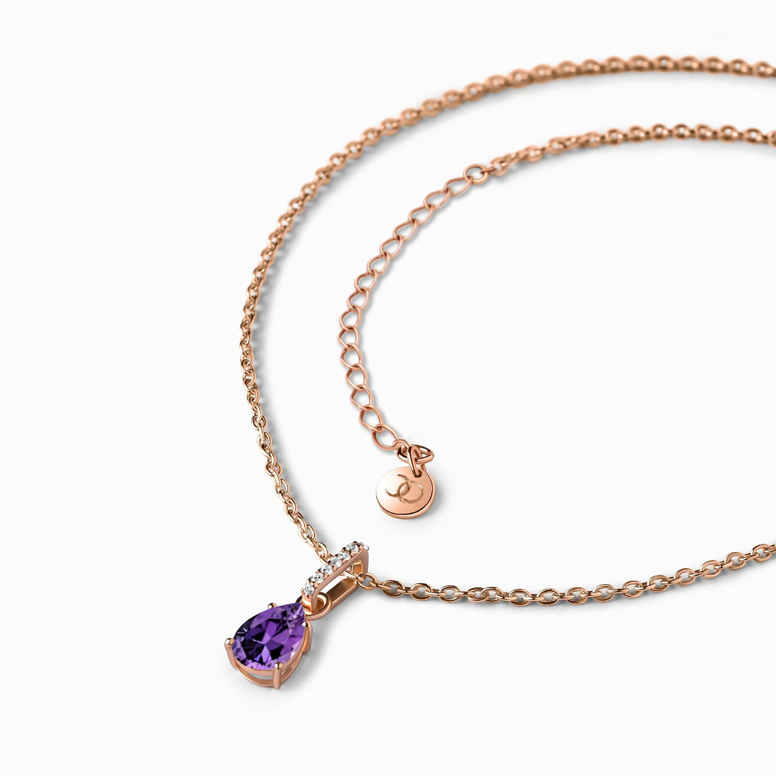 Aquarius Zodiac & February Birthstone Necklaces - Image 17