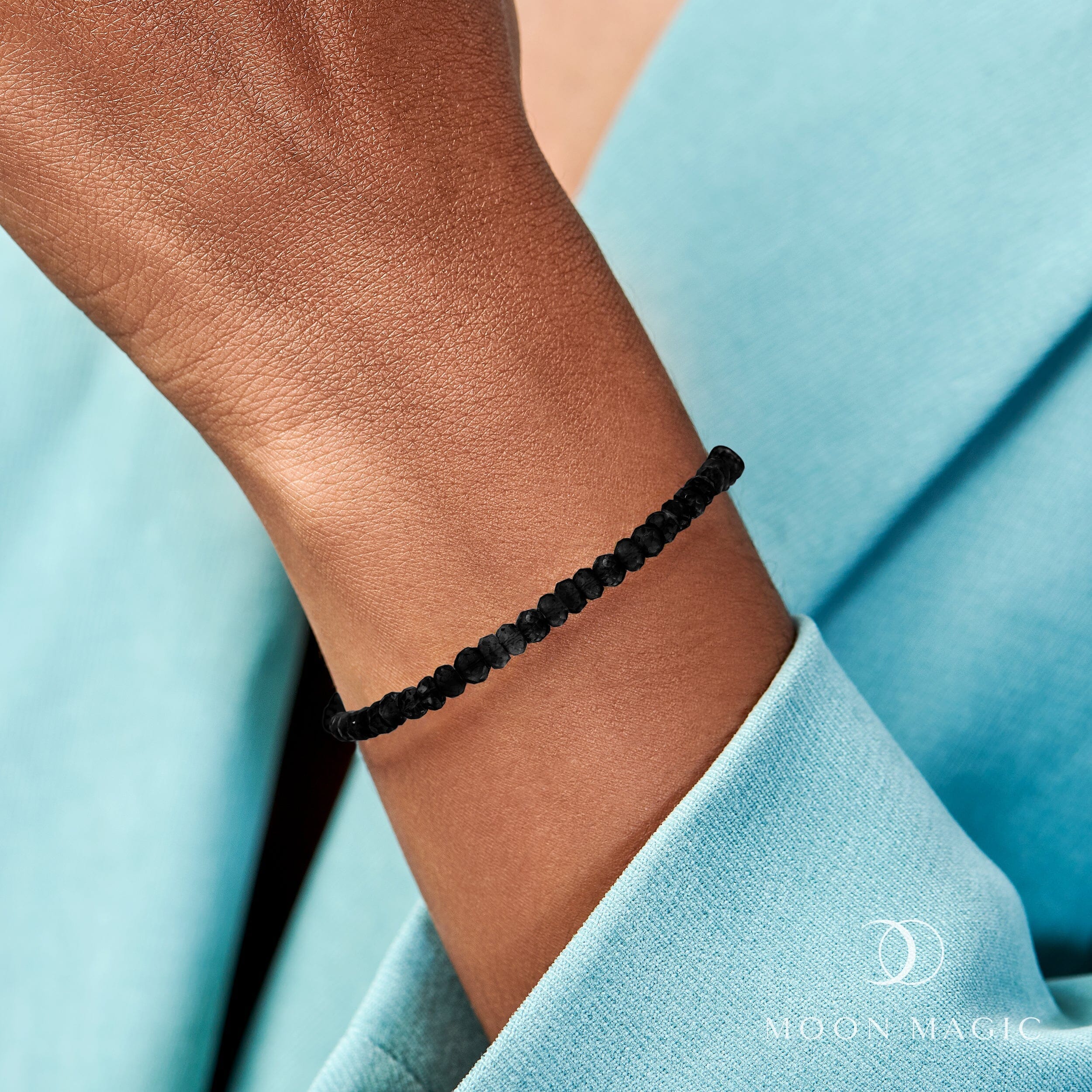 Beads Bracelet - Black Obsidian - Image 4