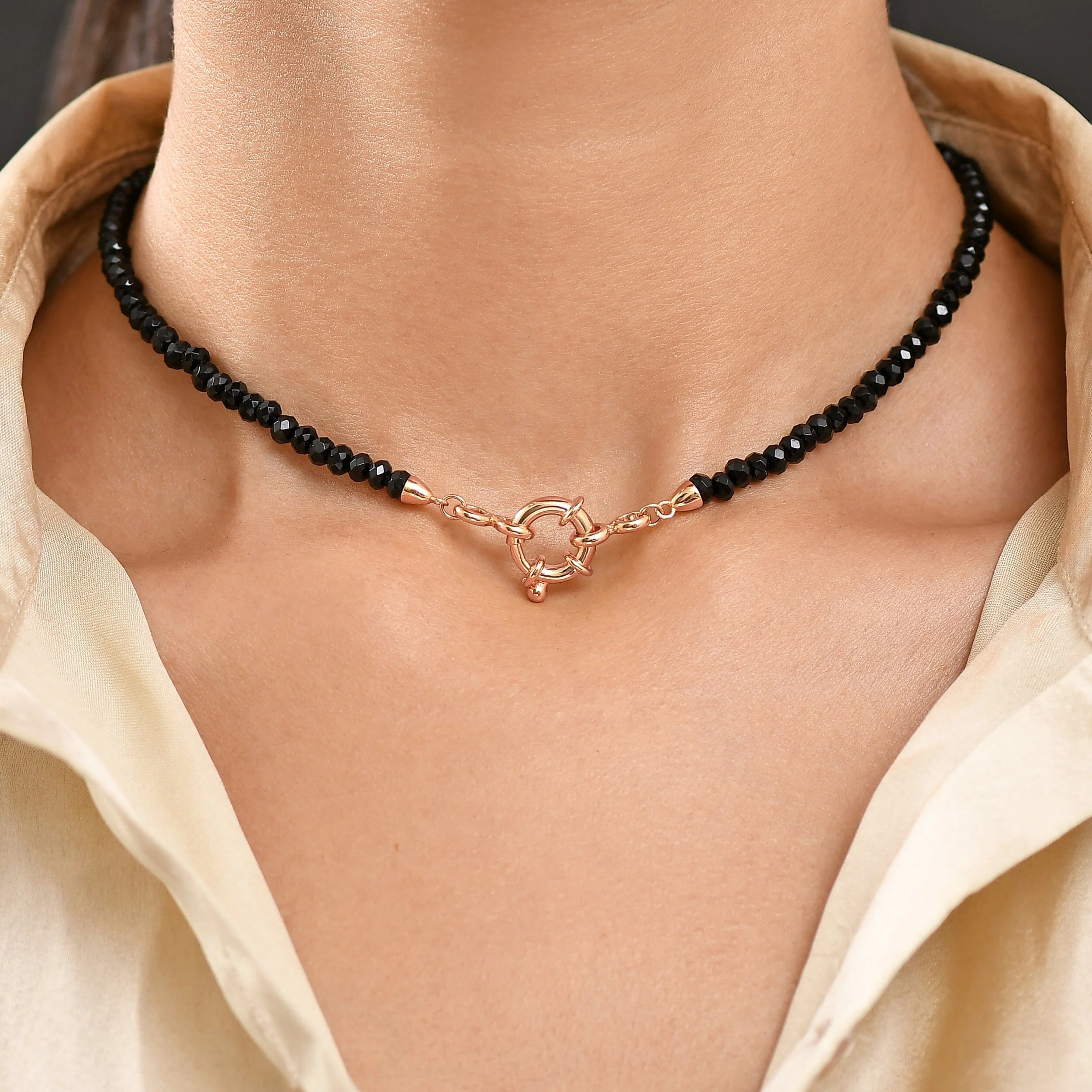 Black Obsidian Beads Necklace - Soul Anchor - Image 4