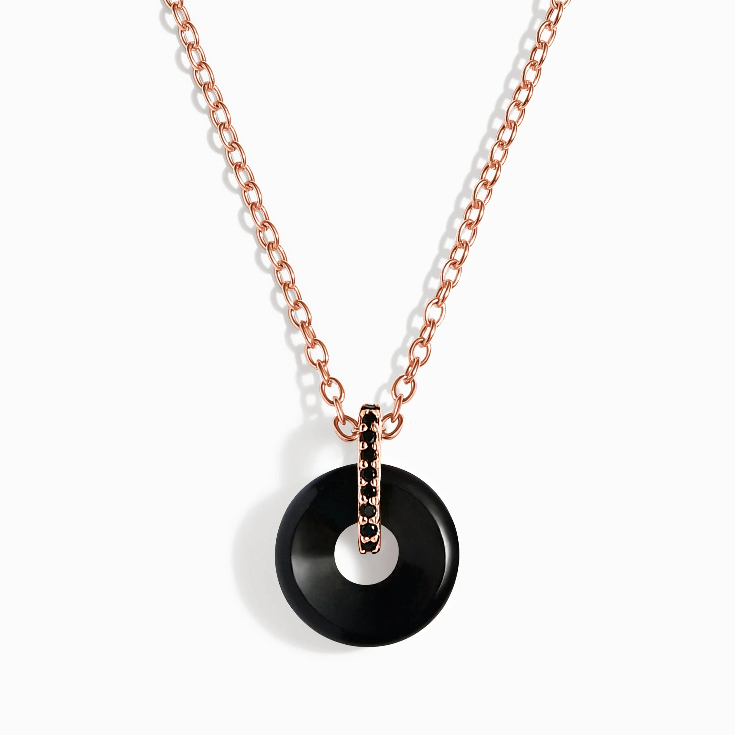 Black Obsidian Black Spinel Necklace - Liora - Image 3