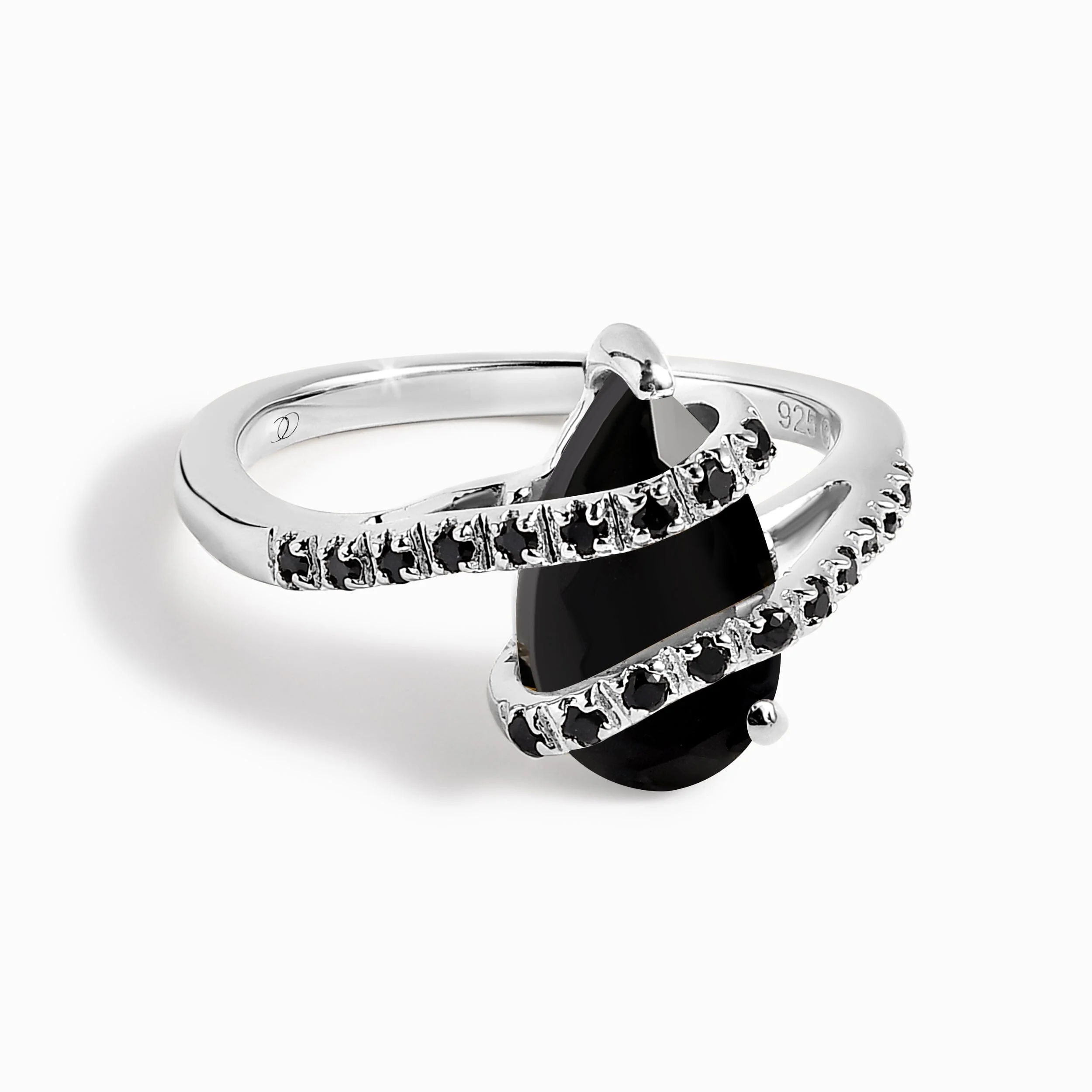 Black Obsidian Black Spinel Ring - Bypass