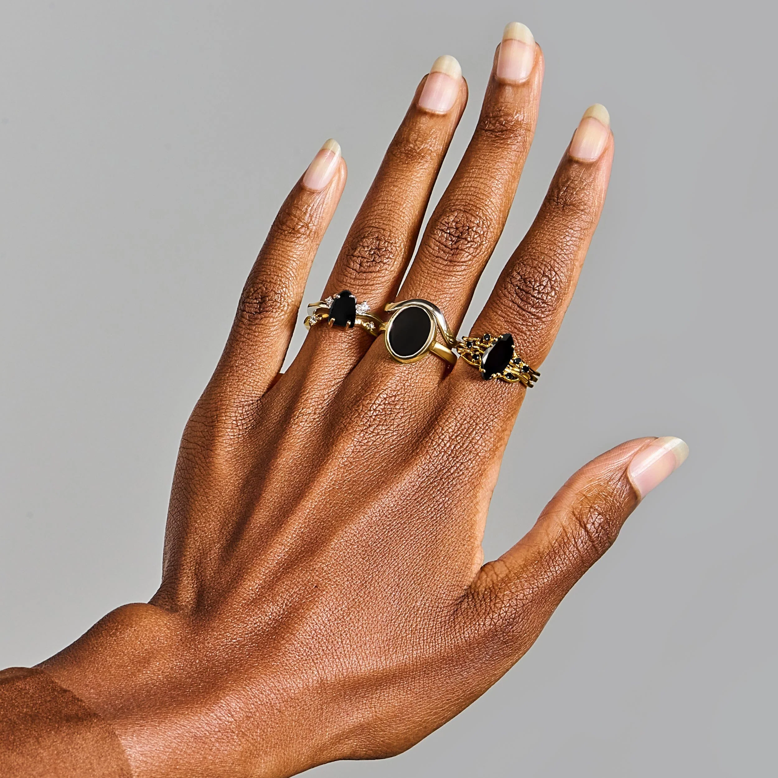 Black Obsidian Black Spinel Ring - Radiance - Image 15