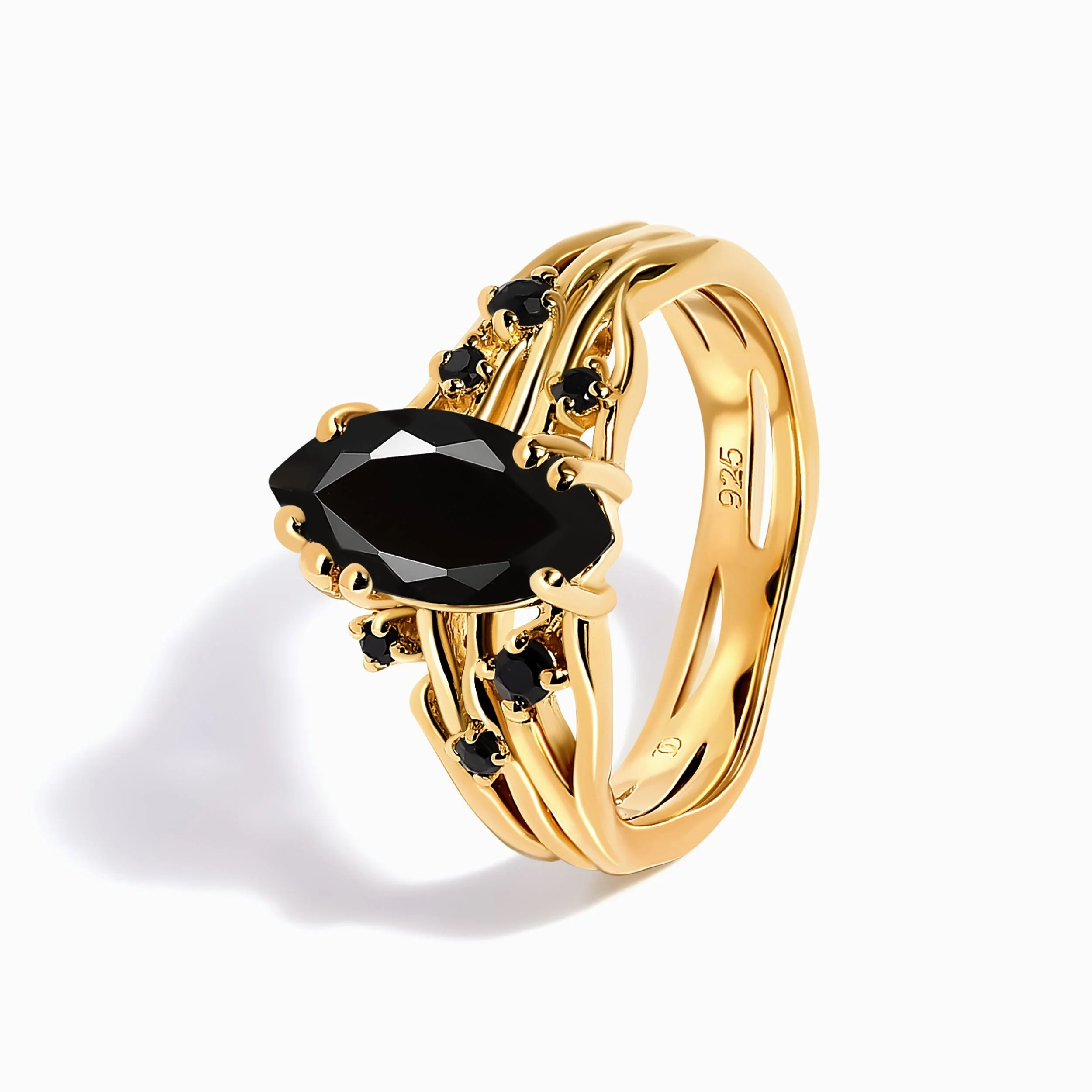 Black Obsidian Black Spinel Ring - Radiance - Image 16