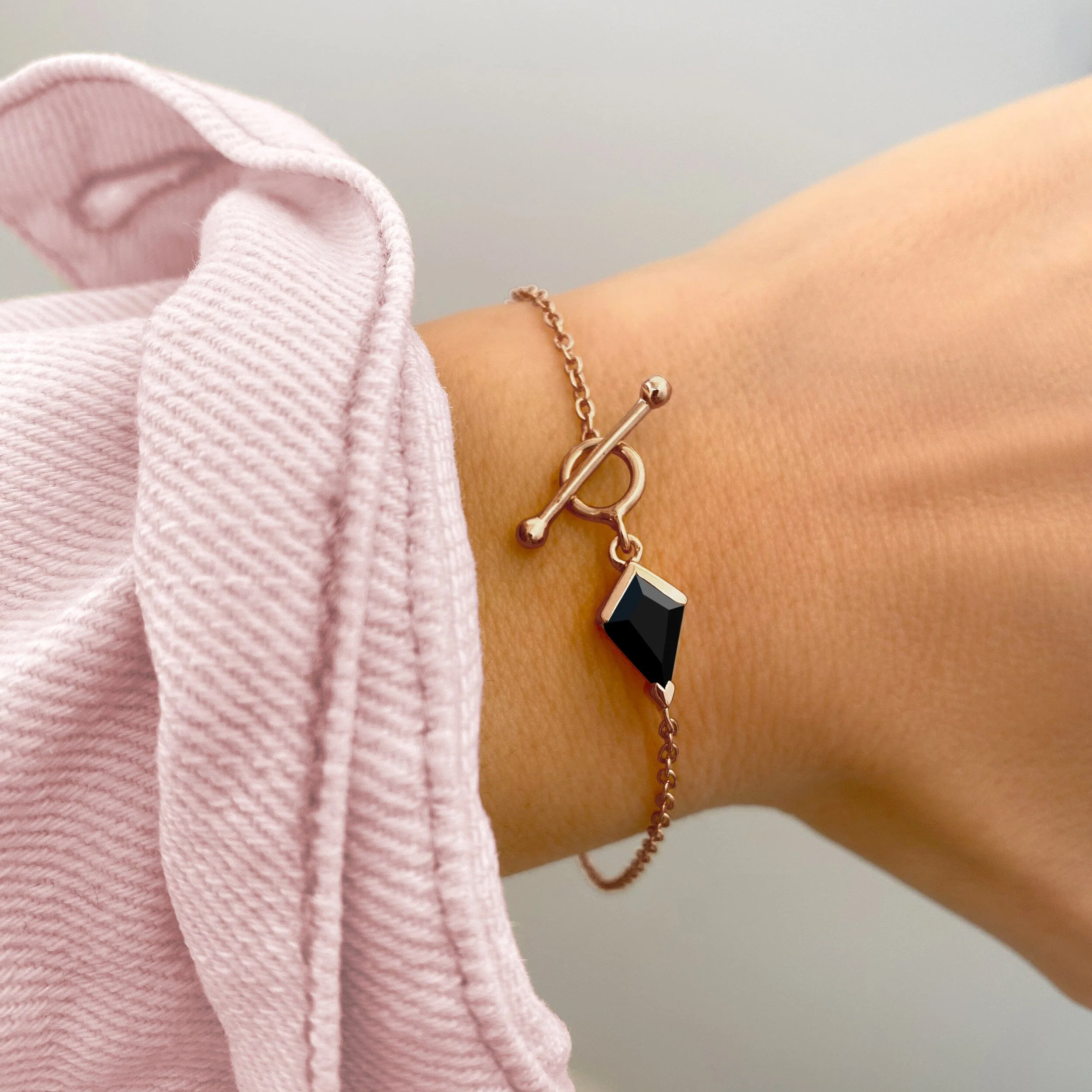 Black Obsidian Bracelet - Heroine T-Lock - Image 4