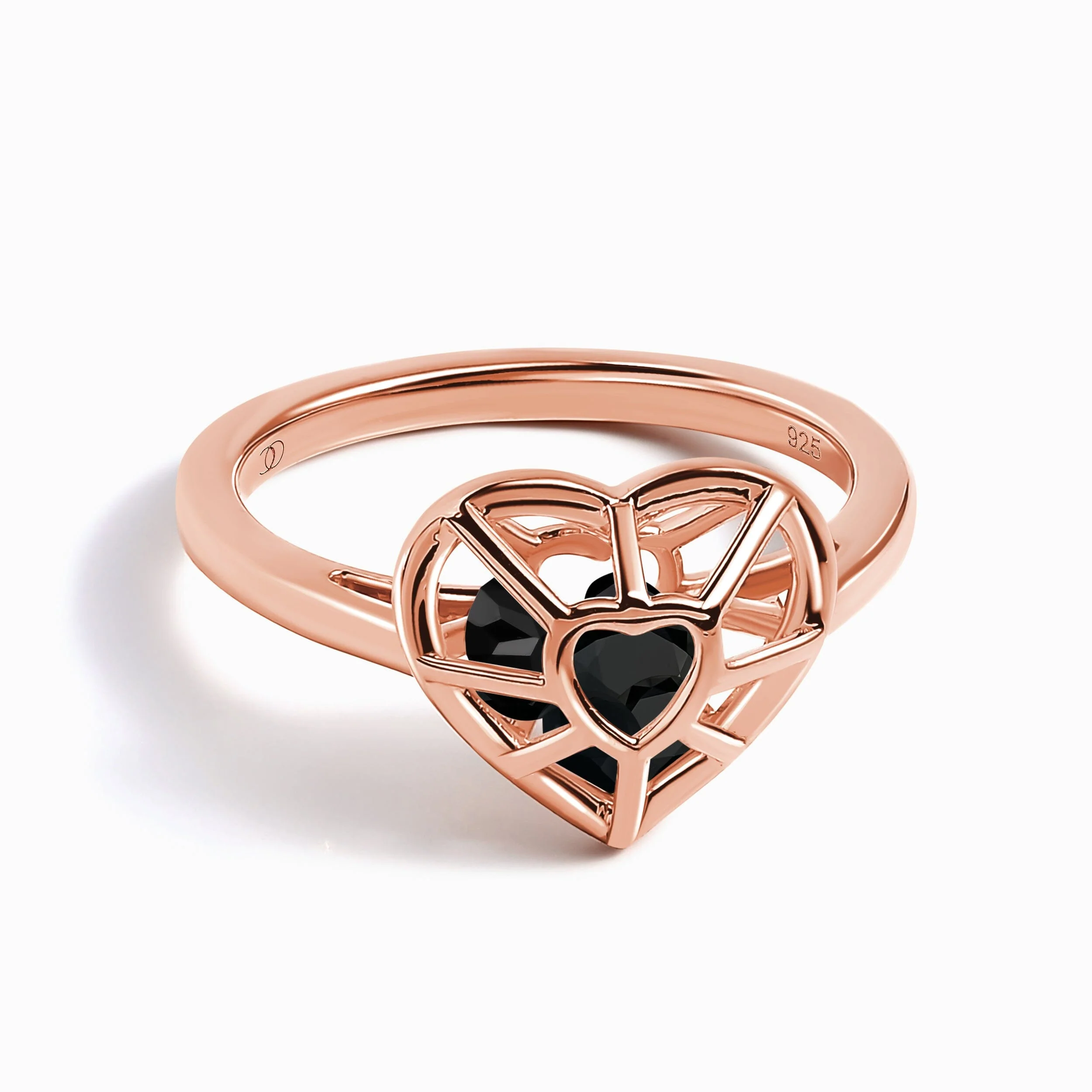 Black Obsidian Fidget Ring - Heart in Motion - Image 3
