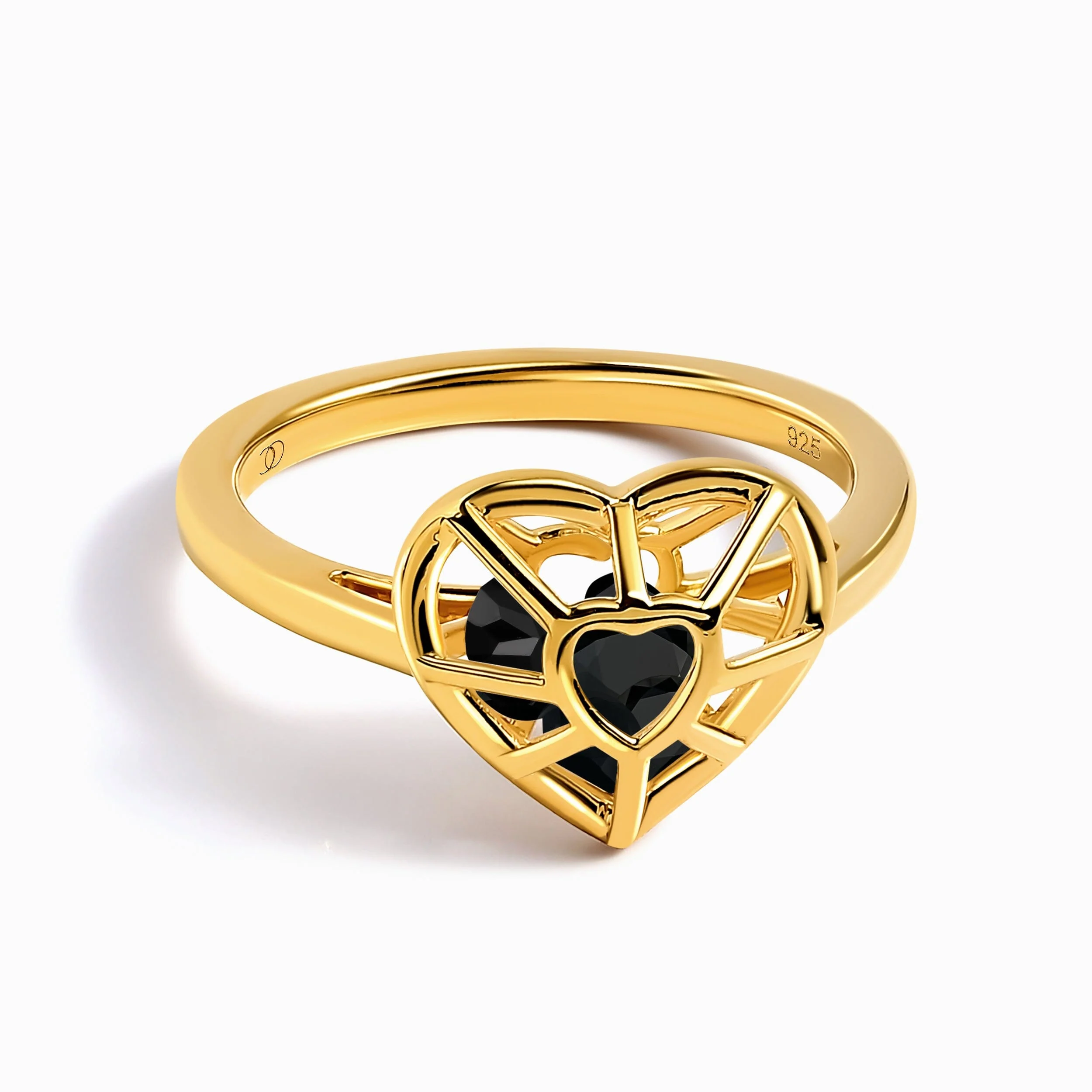 Black Obsidian Fidget Ring - Heart in Motion - Image 5