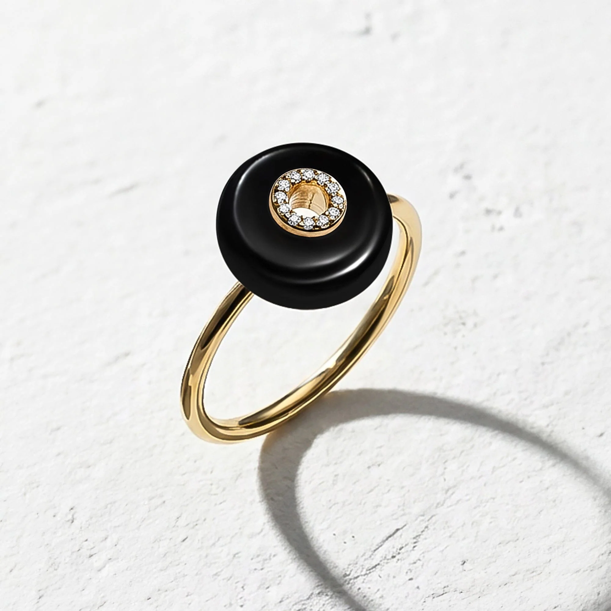 Black Obsidian Fidget Ring - Liora - Image 5