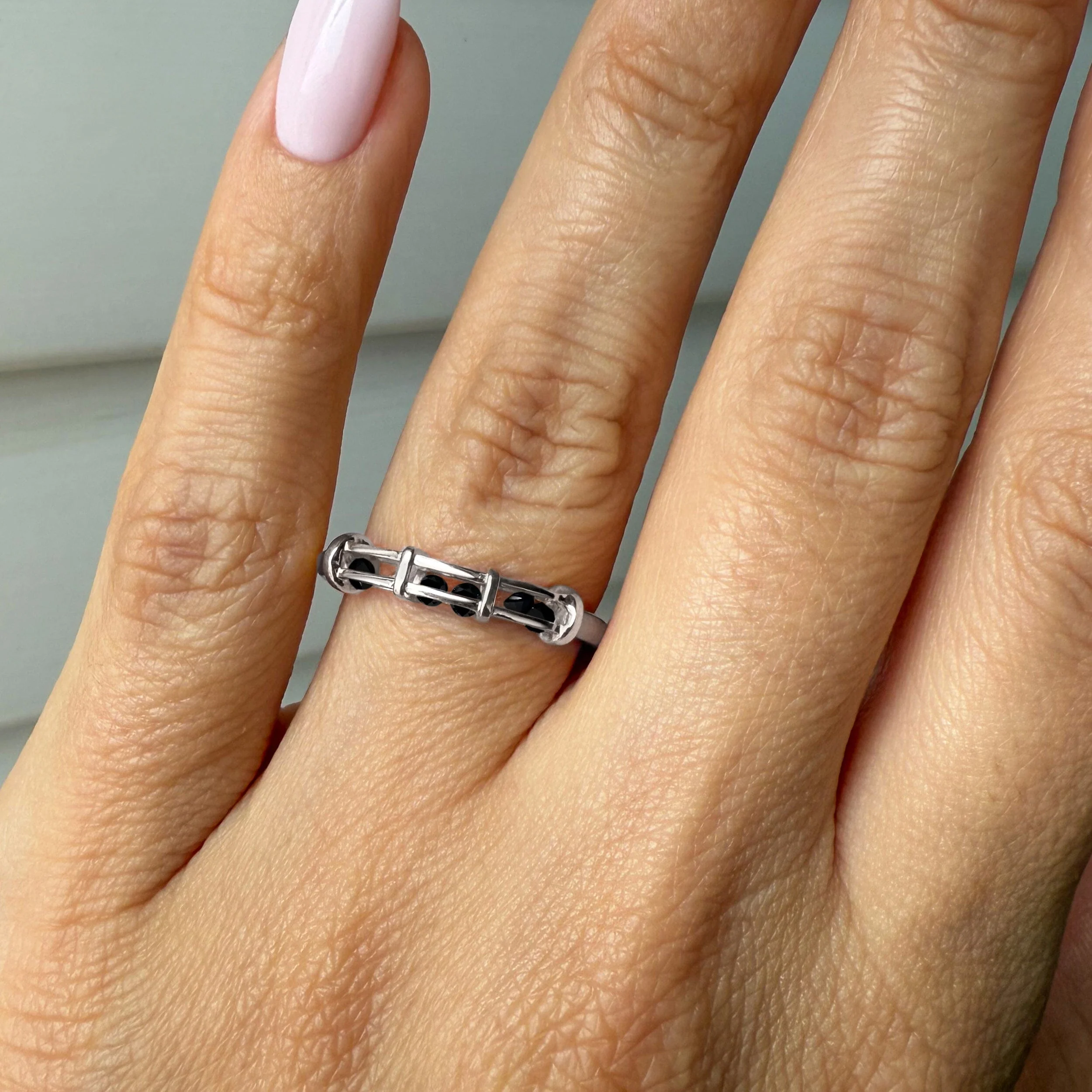 Black Obsidian Fidget Ring - Motion Medicine - Image 2