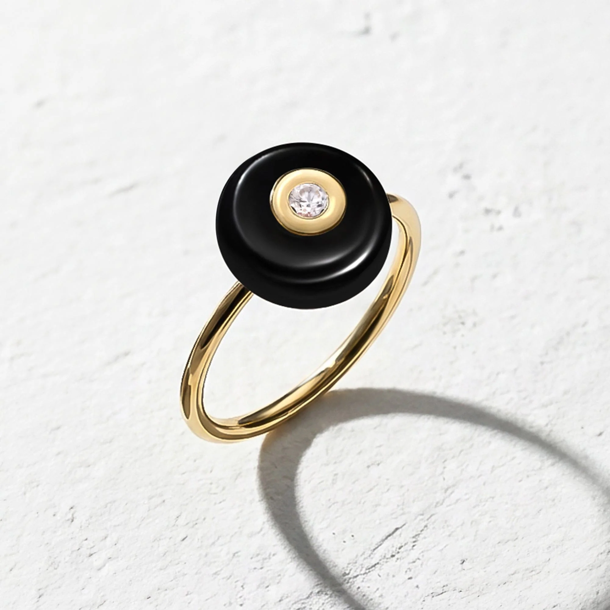 Black Obsidian Fidget Ring - Ora - Image 5