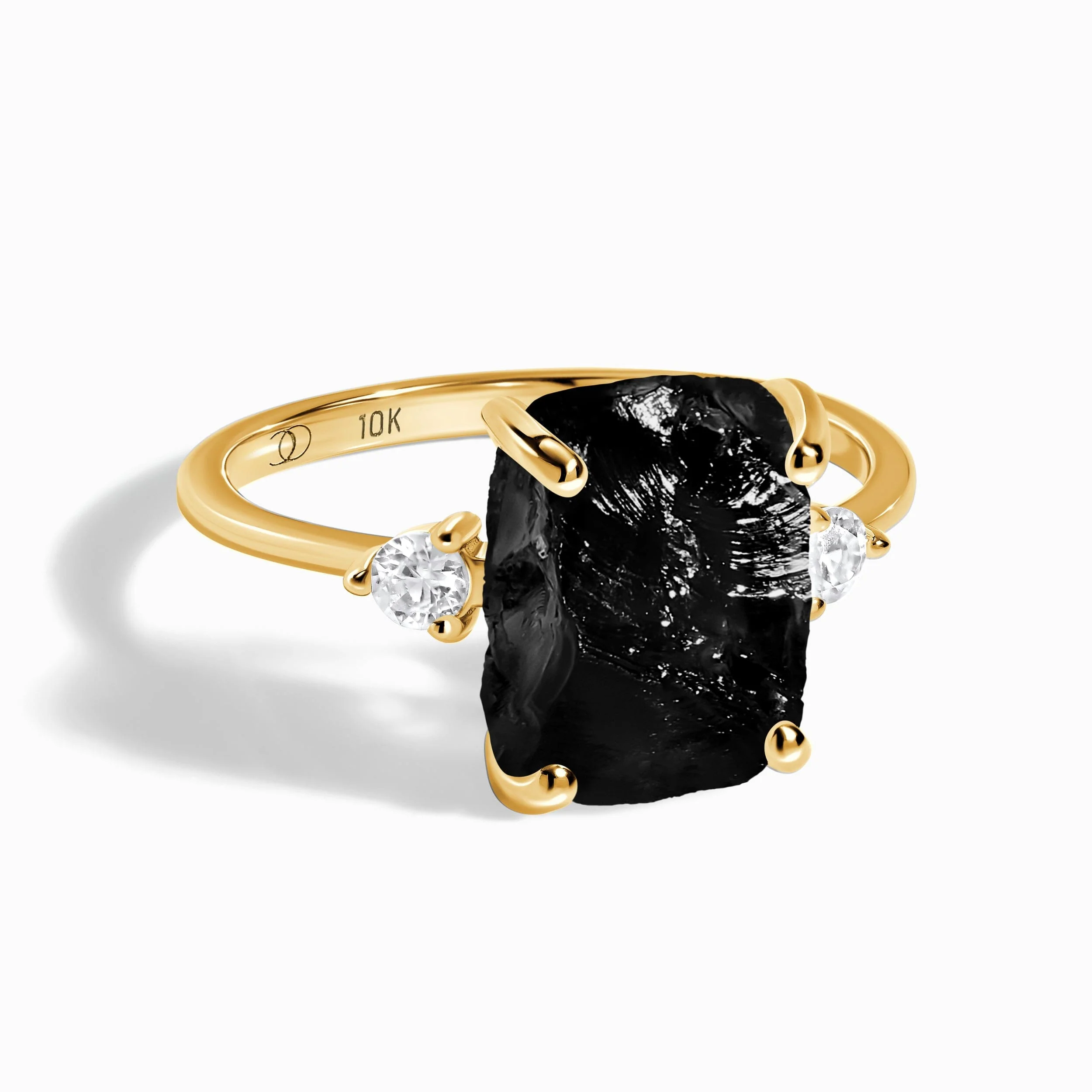 Black Obsidian Lab Diamond Ring - Raw Allure - Image 5