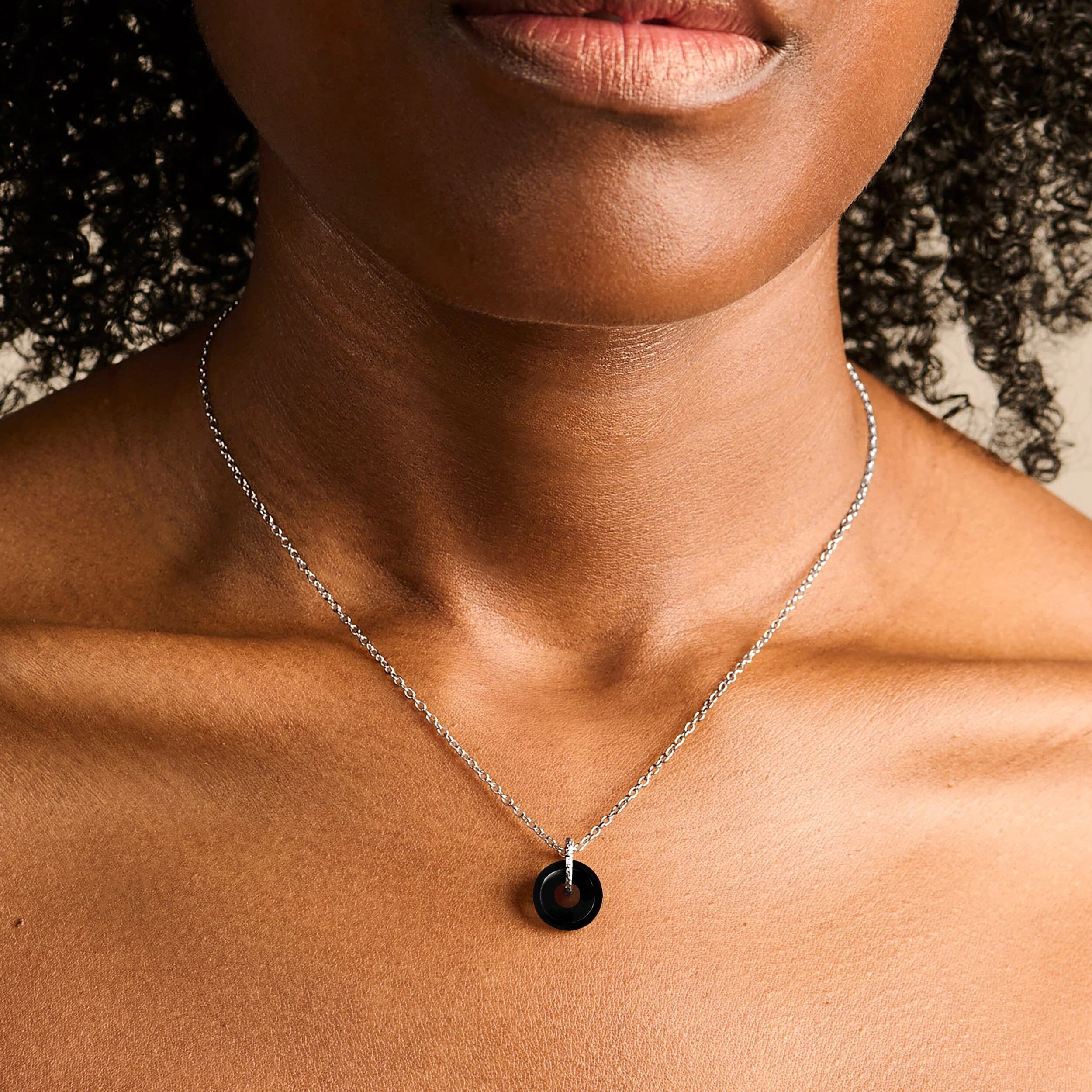 Black Obsidian Necklace - Aluna - Image 2
