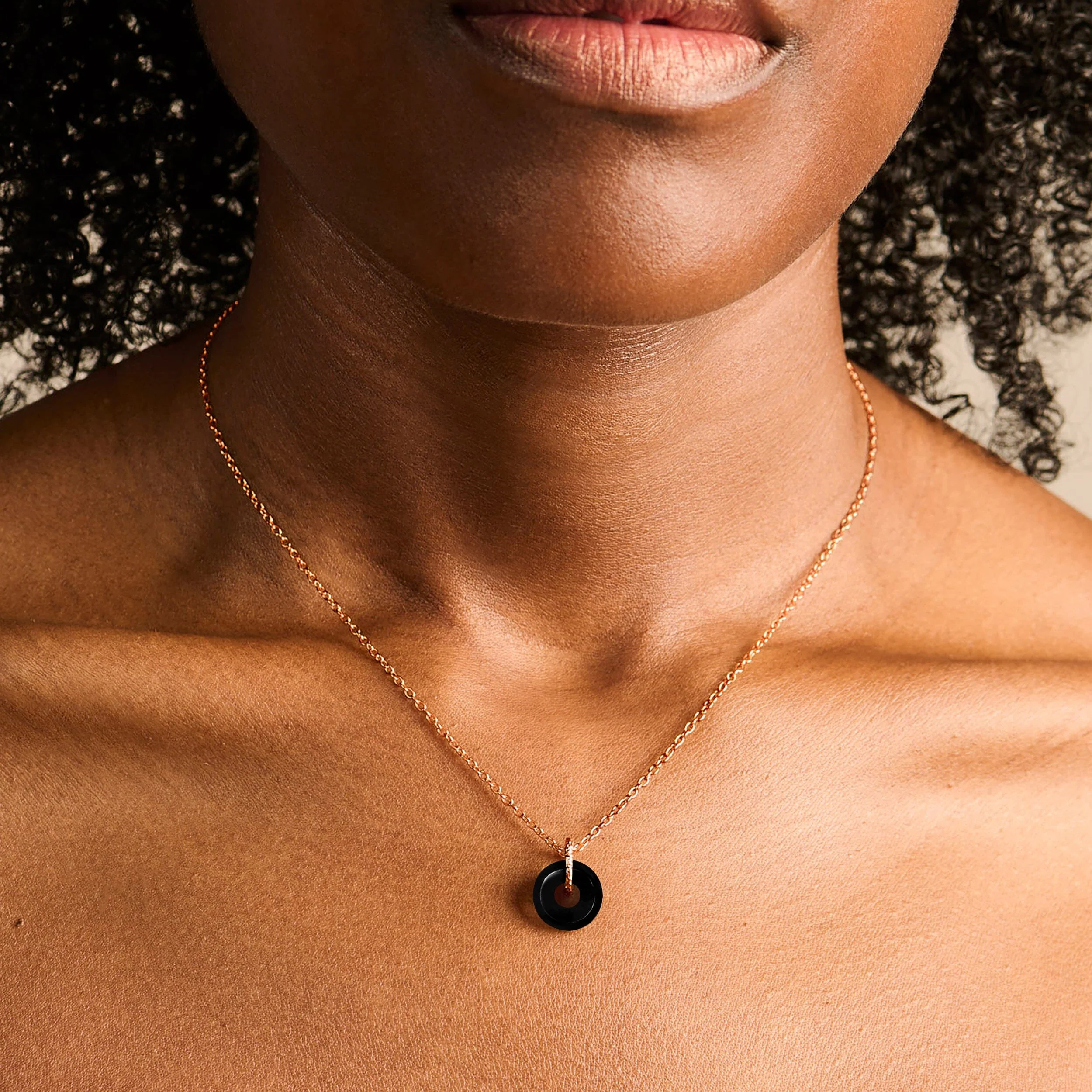 Black Obsidian Necklace - Aluna - Image 4