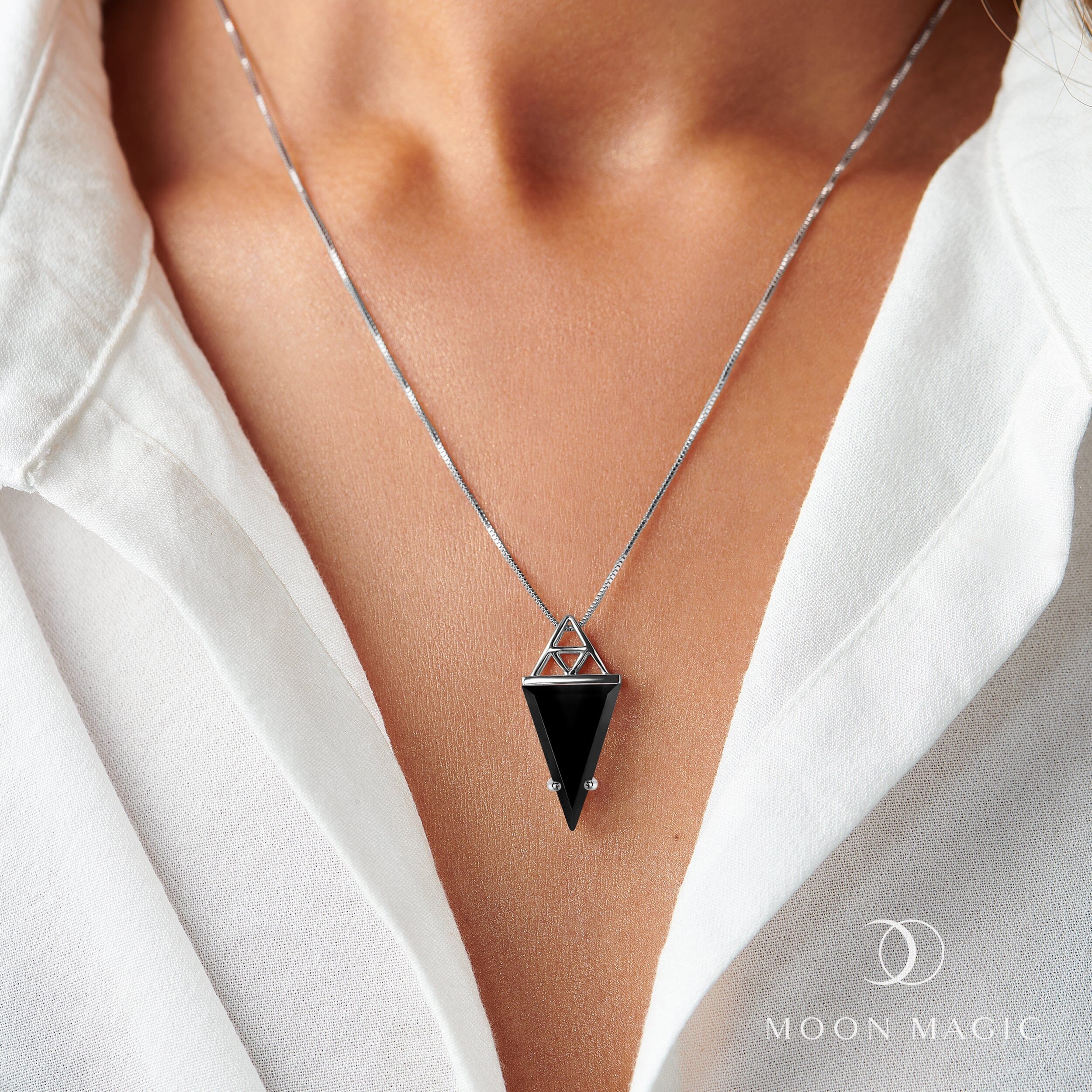 Black Obsidian Necklace - Myth - Image 2