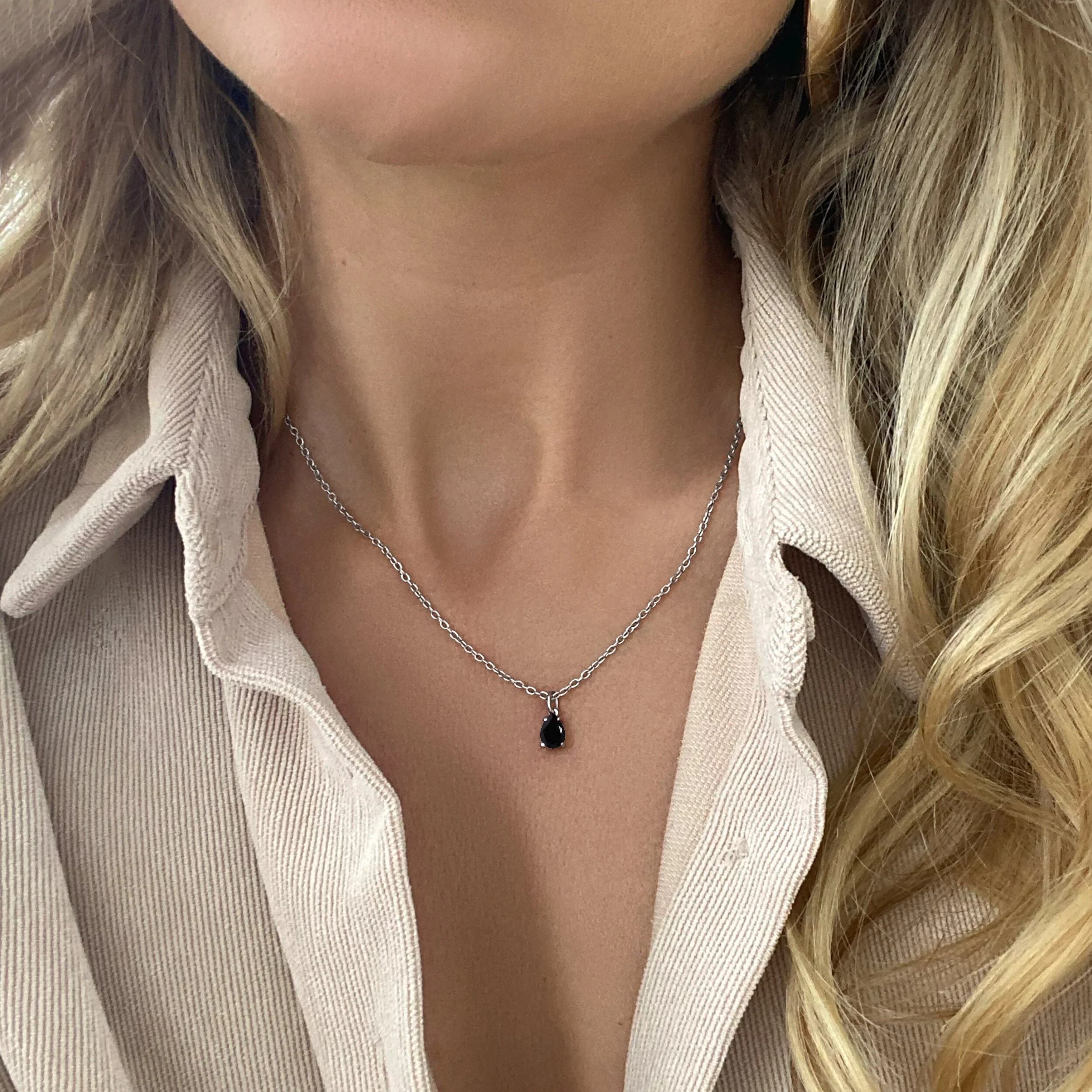 Black Obsidian Necklace - Shield - Image 2