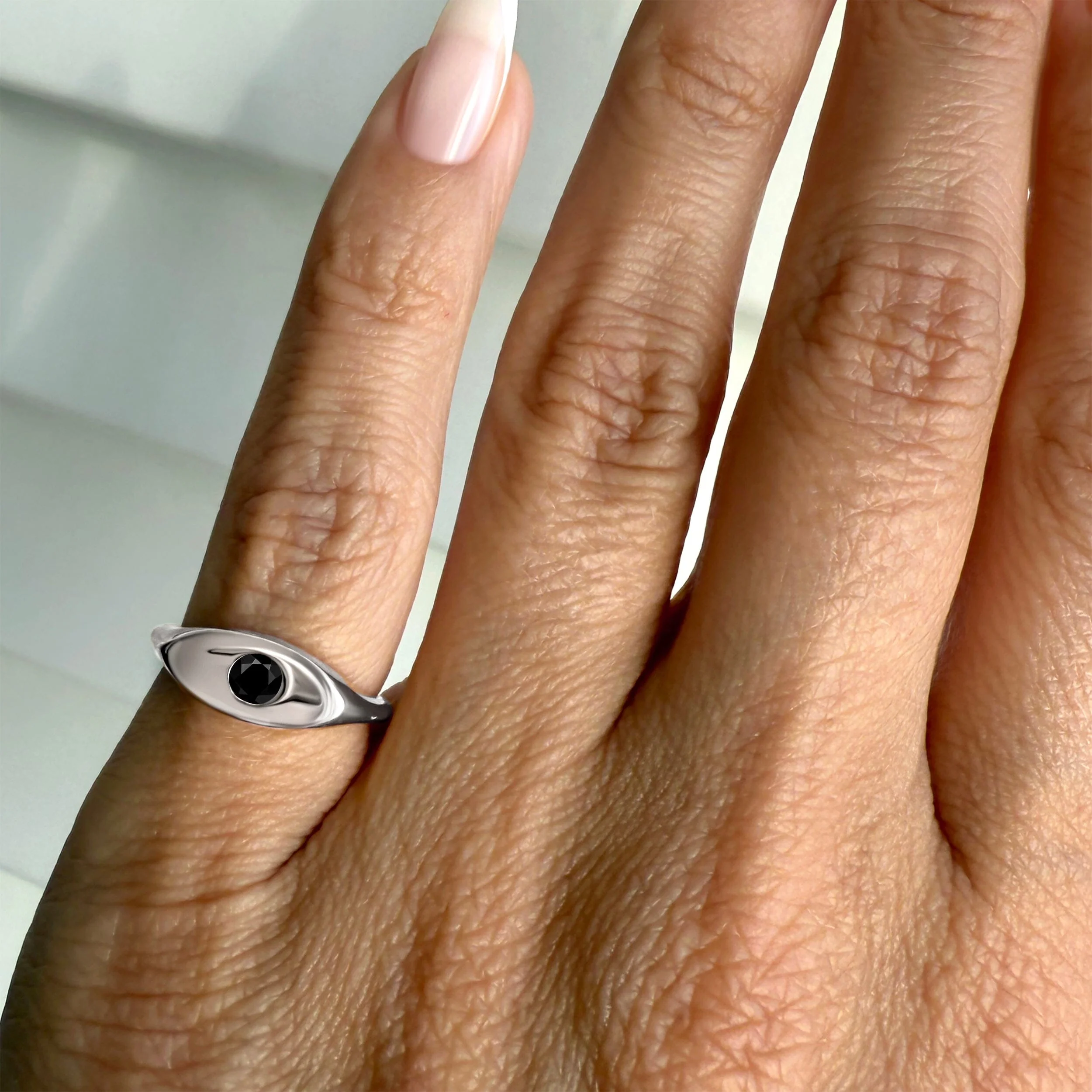 Black Obsidian Pinky Ring - Signet Noire - Image 2