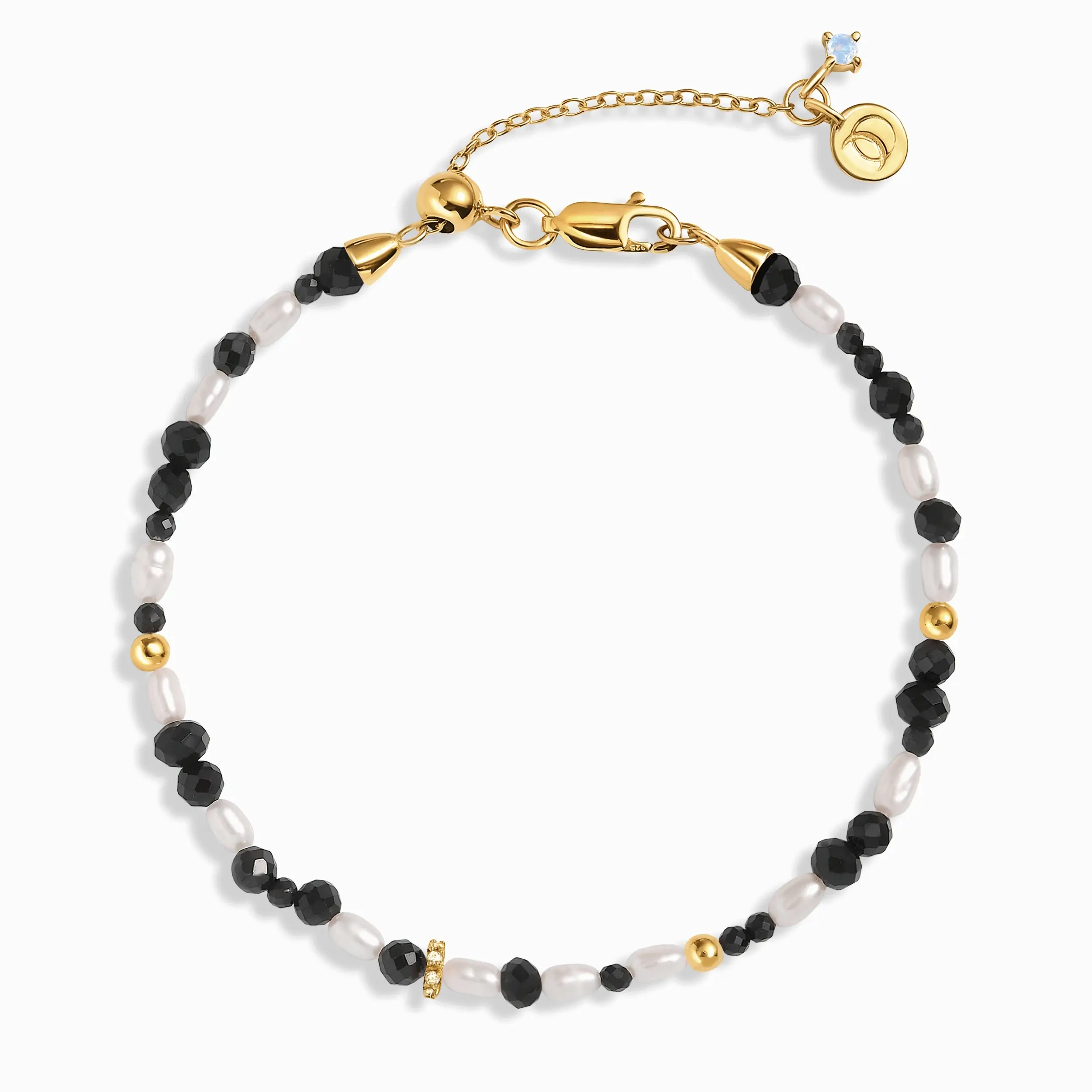 Black Obsidian Rice Pearl Beads Bracelet - Power Flow - Image 5