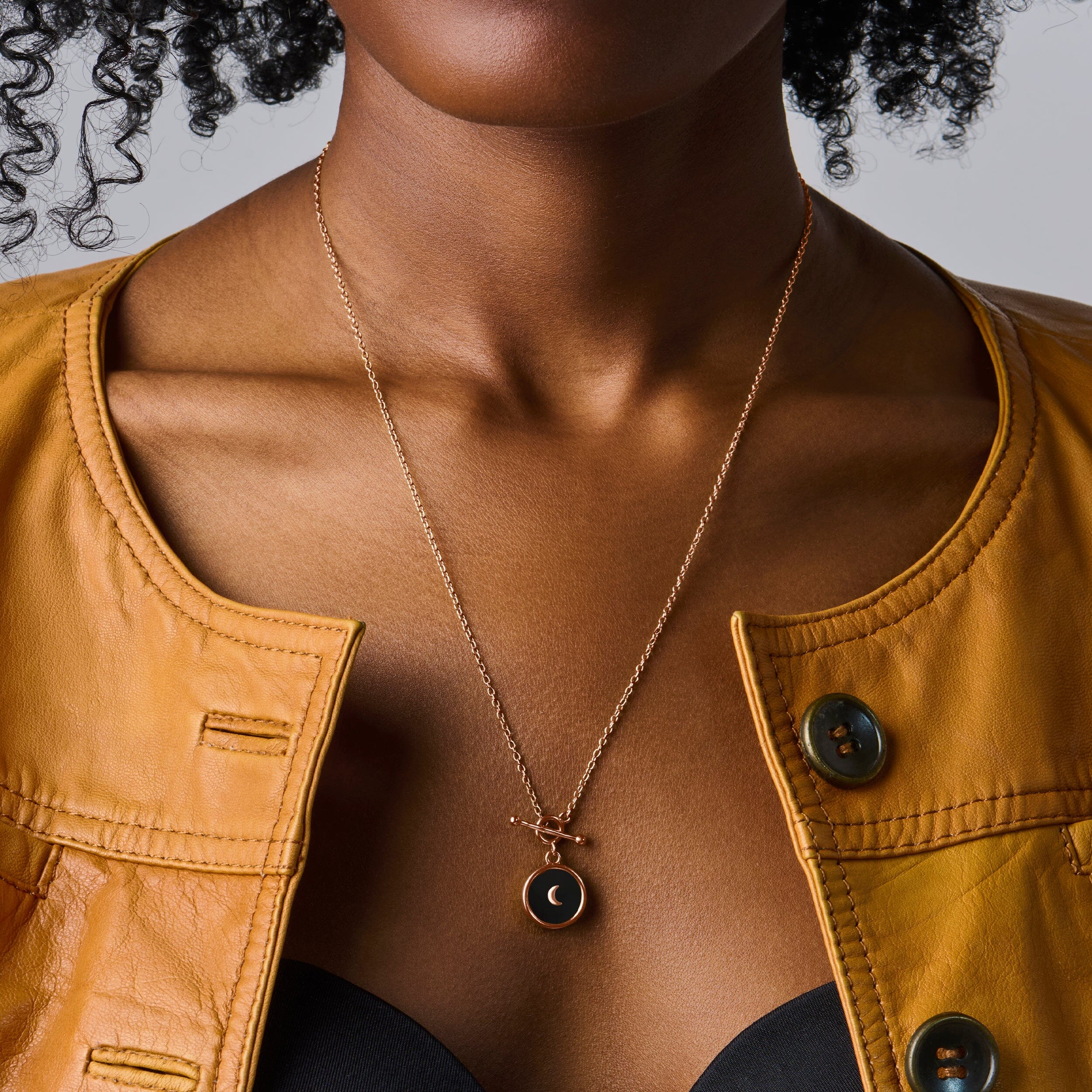 Black Obsidian T-Lock Necklace - Dream - Image 4