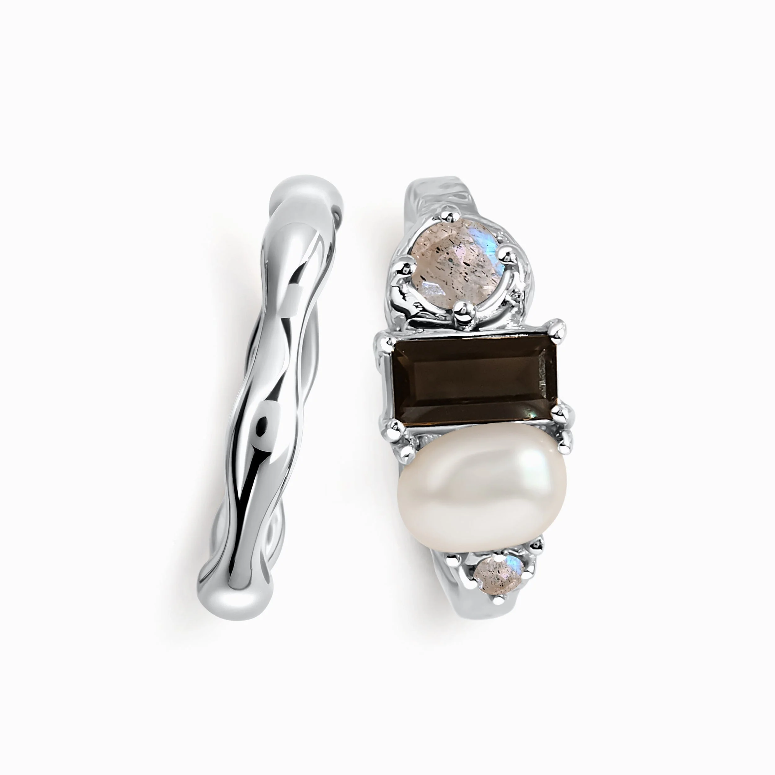 Black Obsidian Treasure & Magma Band Set