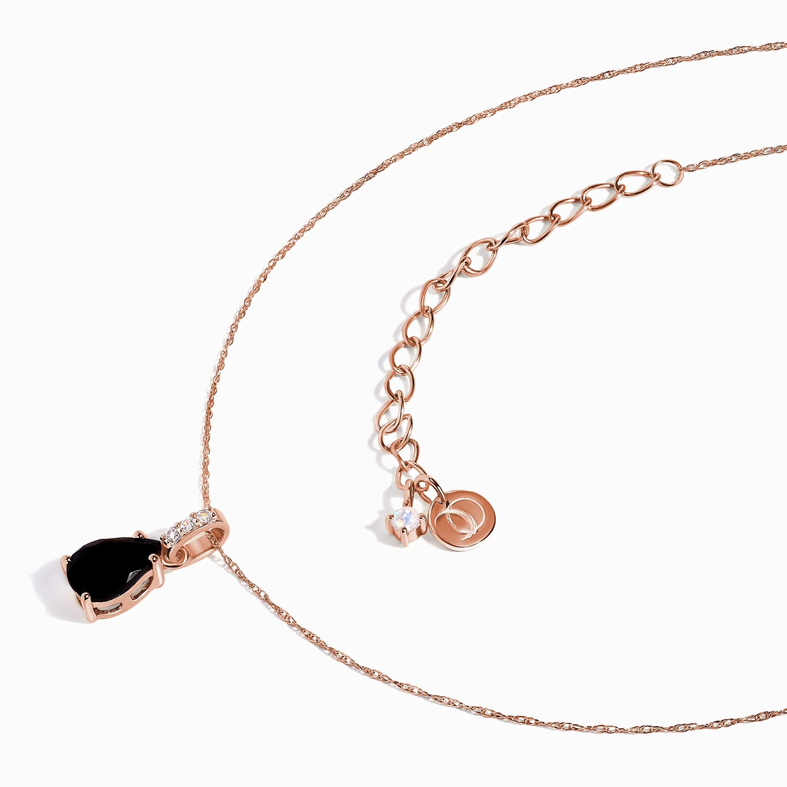 Black Onyx Diamond Necklace Sway - December Birthstone - Image 13