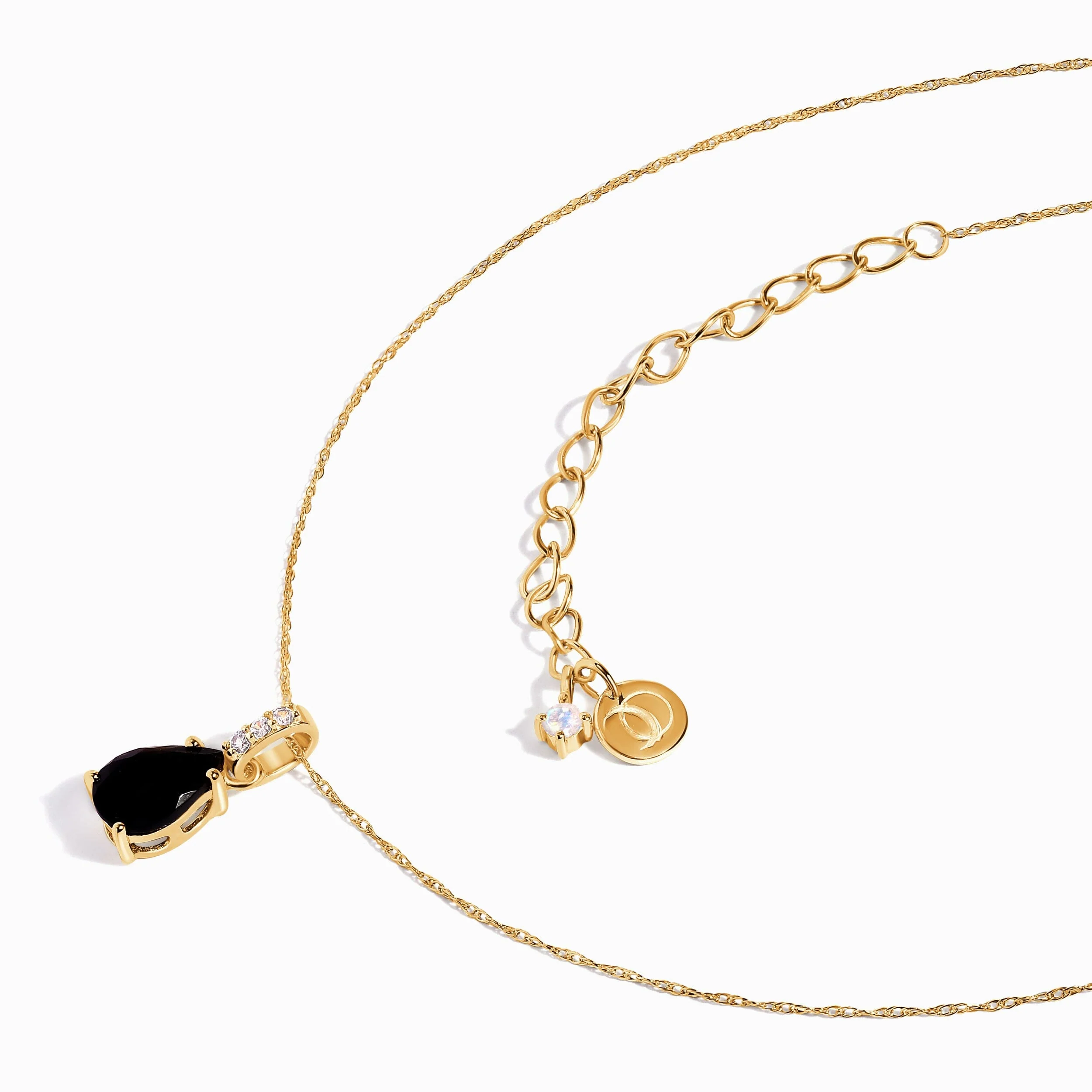 Black Onyx Diamond Necklace Sway - December Birthstone - Image 17
