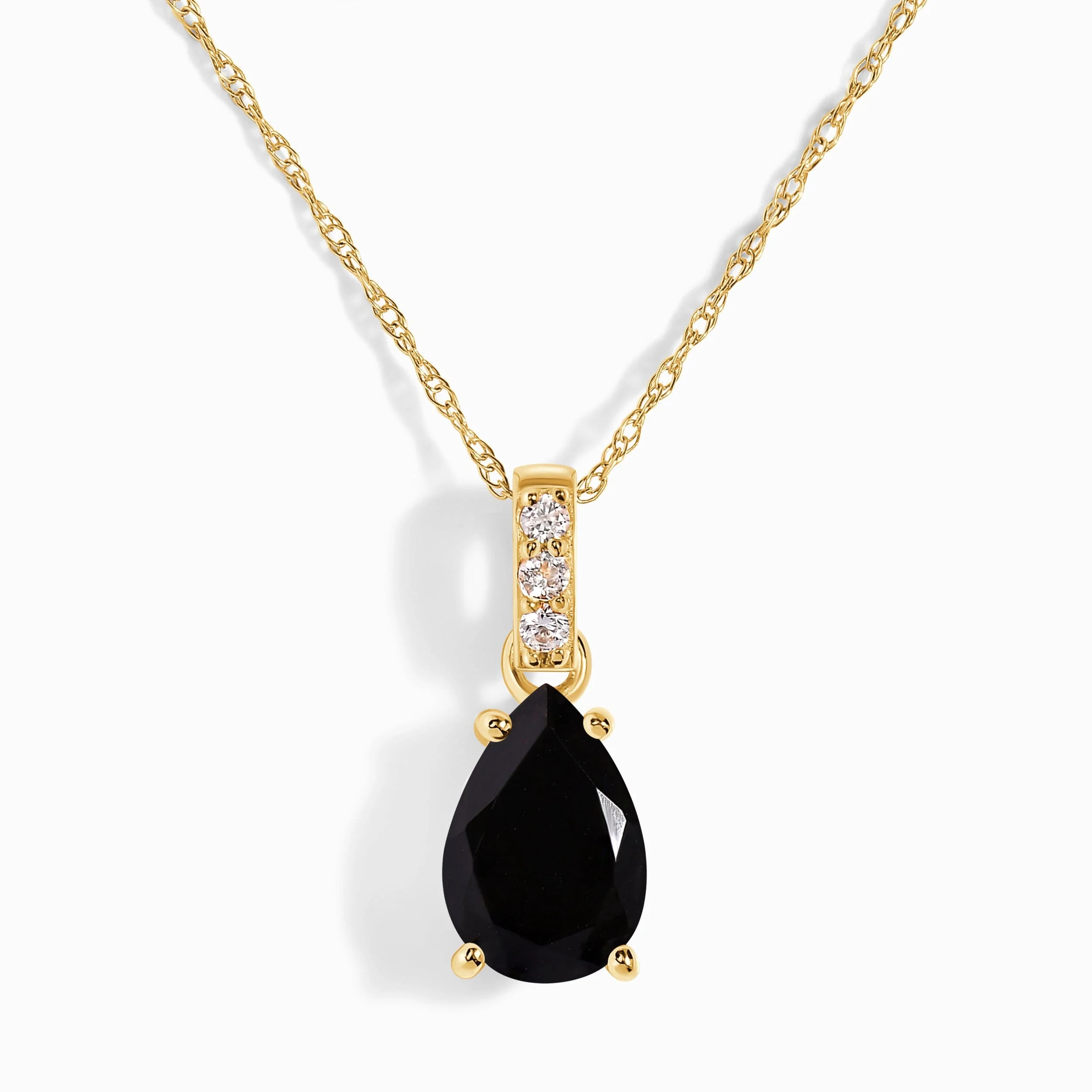 Black Onyx Diamond Necklace Sway - December Birthstone - Image 5