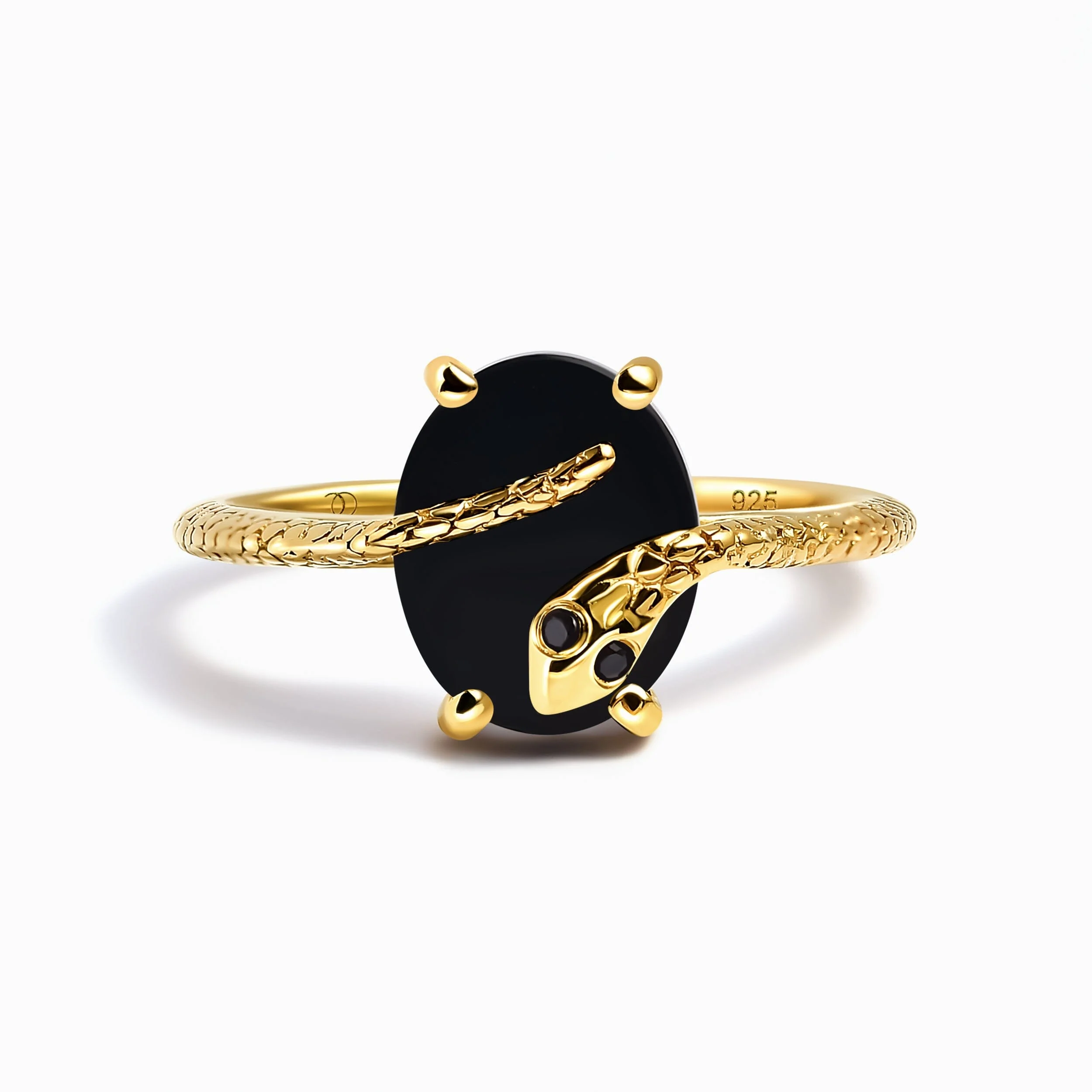 Black Onyx Ring - Serpent of Willpower - Image 5