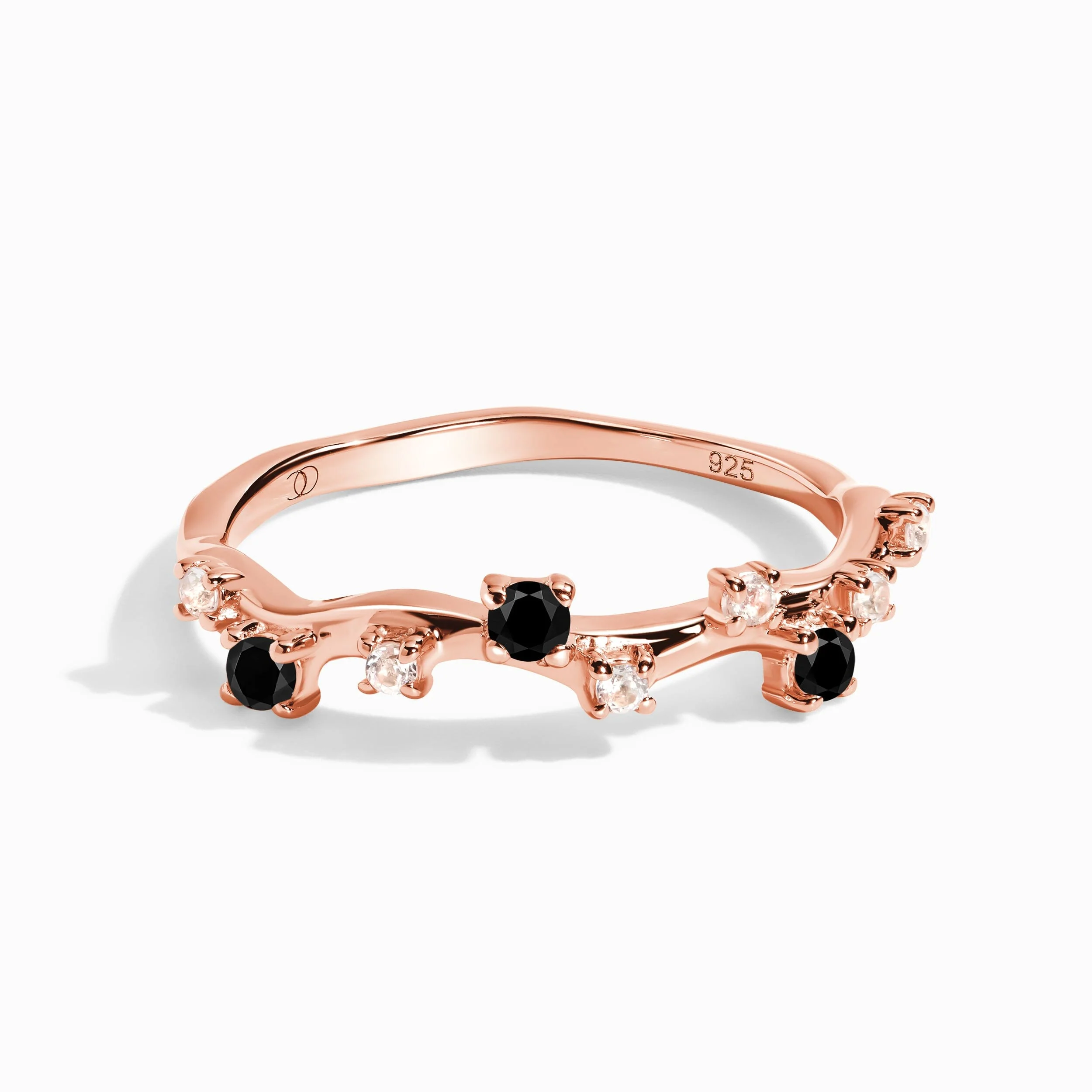 Black Onyx Ring - Stardust Band - Image 3
