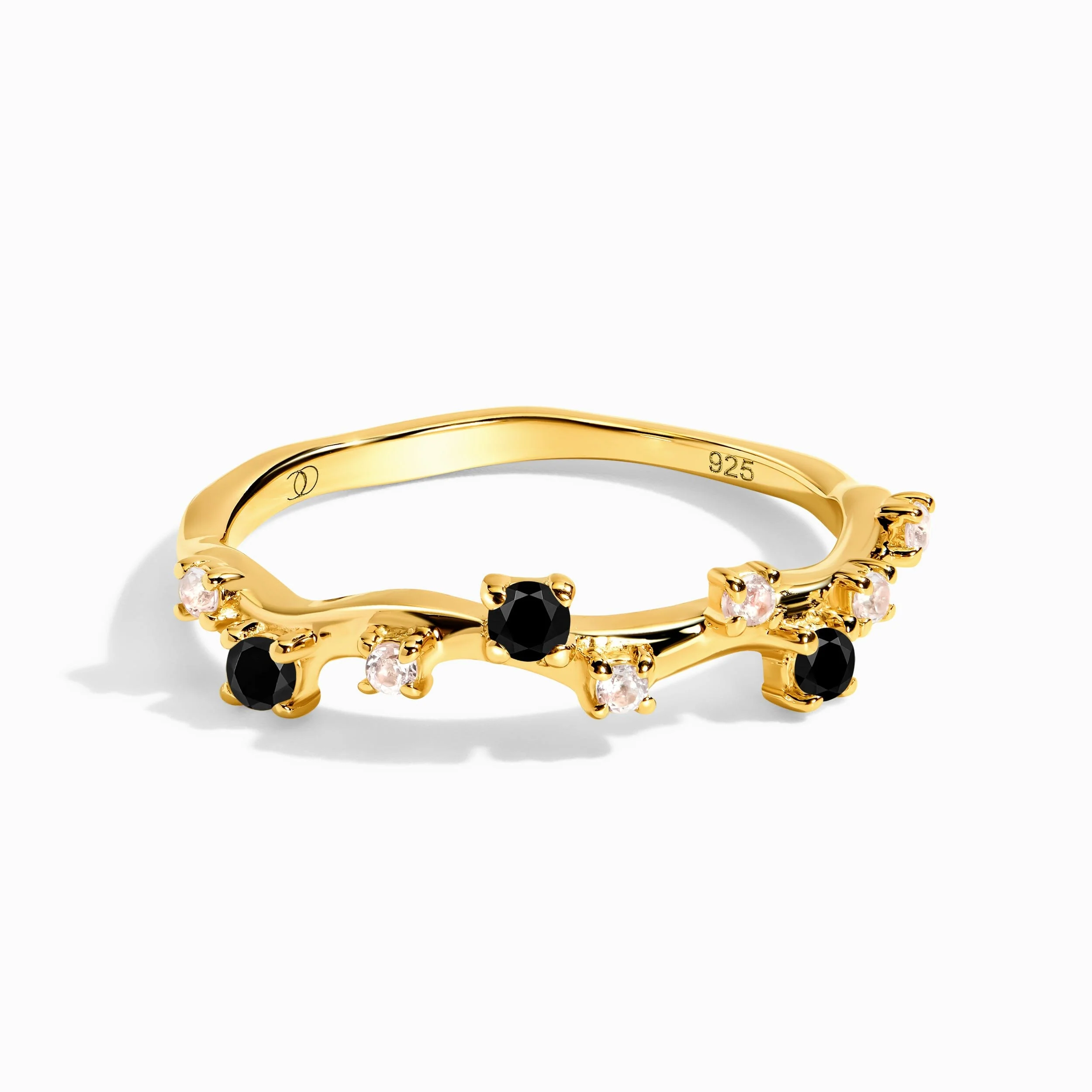 Black Onyx Ring - Stardust Band - Image 5