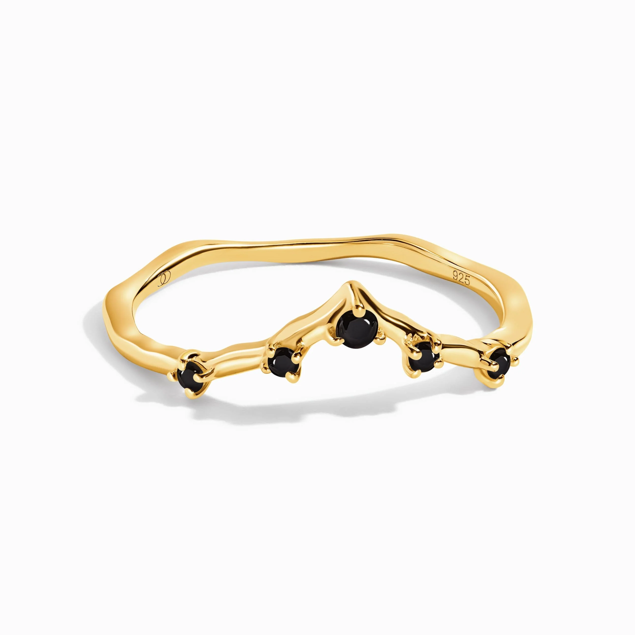 Black Spinel Ring - Cosmic Crown - Image 5