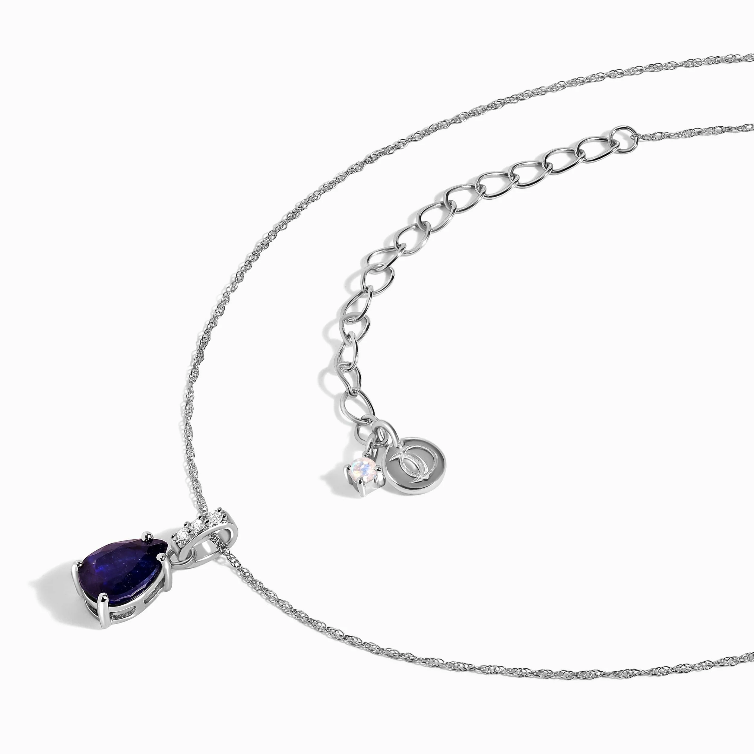 Blue Sapphire Diamond Necklace Sway - September Birthstone - Image 9